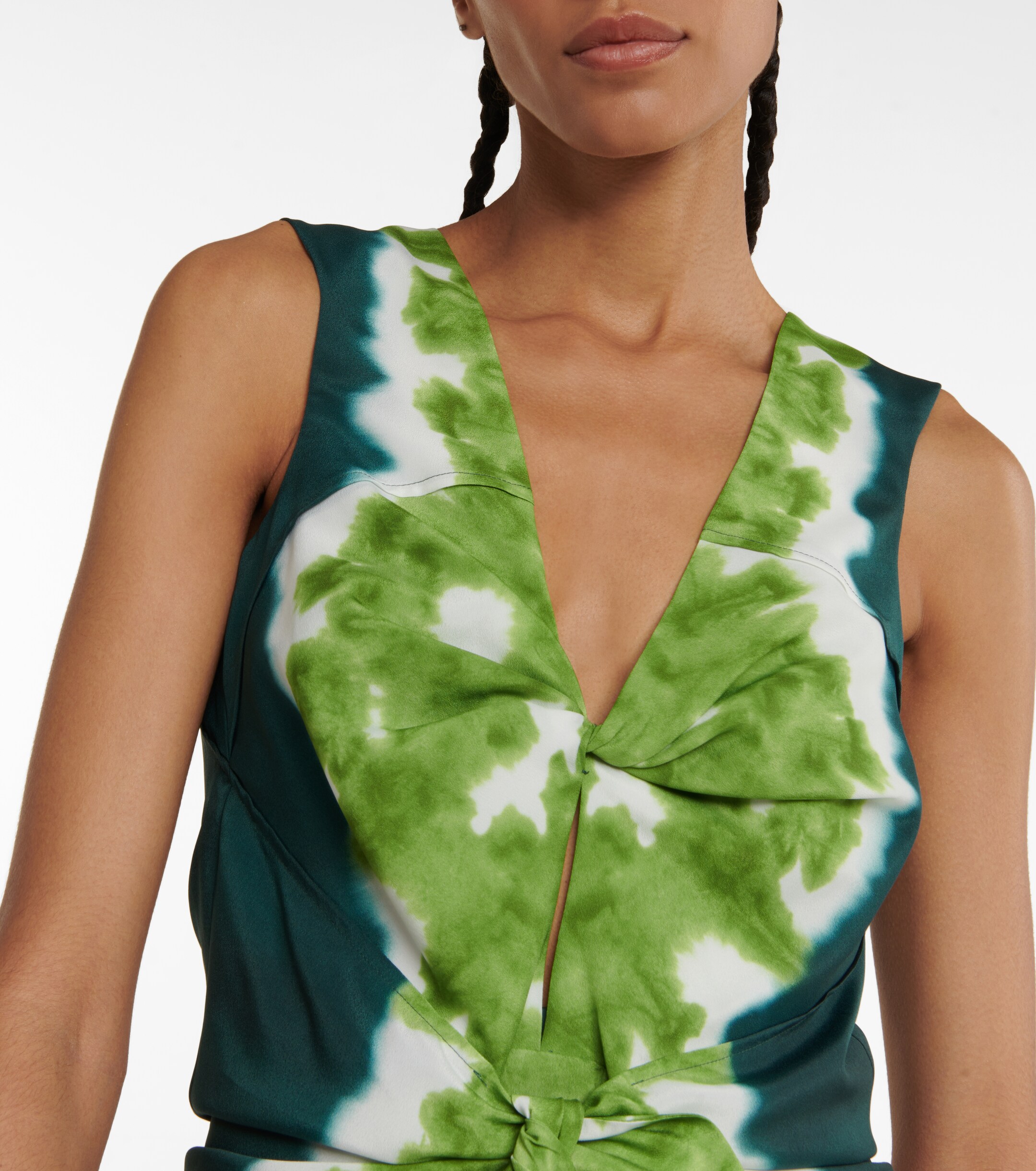 Altuzarra Pan tie-dye crêpe de chine top