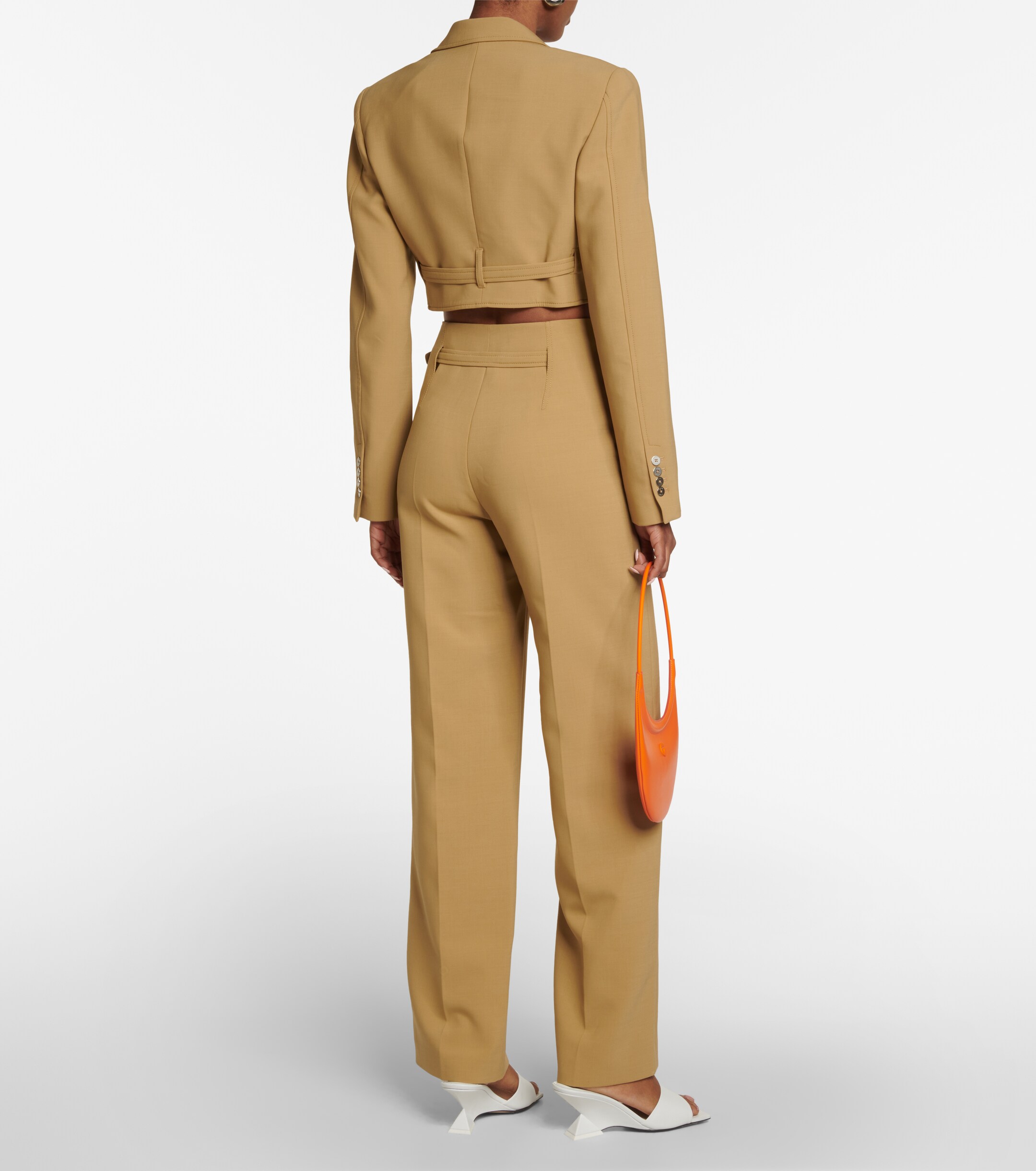 Dion Lee Interlock belted cropped blazer thumbnail