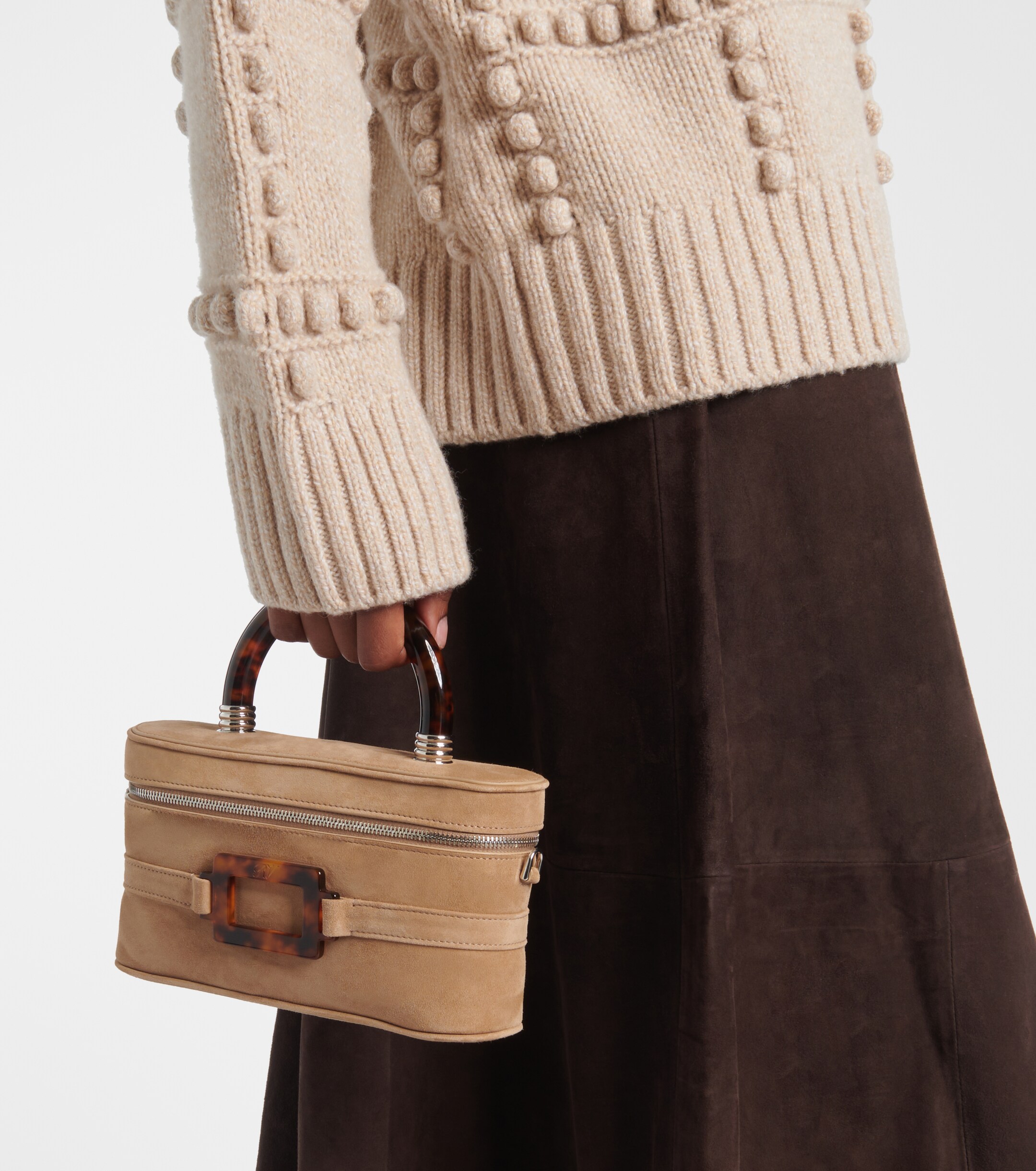 ROGER VIVIER Vanity Mini suede tote bag