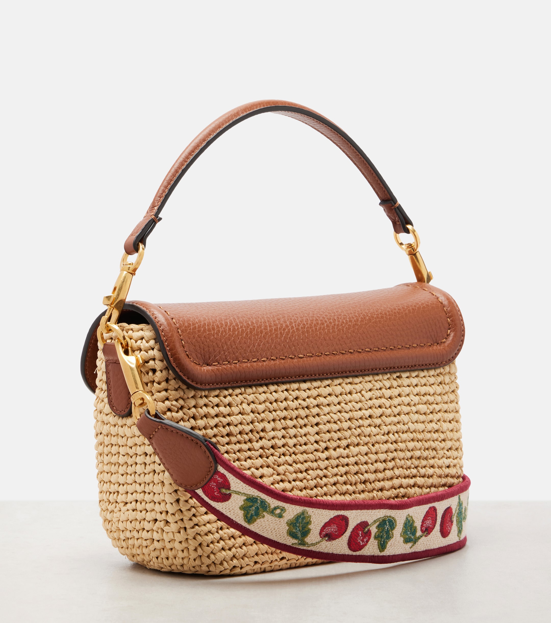 Valentino Garavani Alltime raffia-effect shoulder bag thumbnail