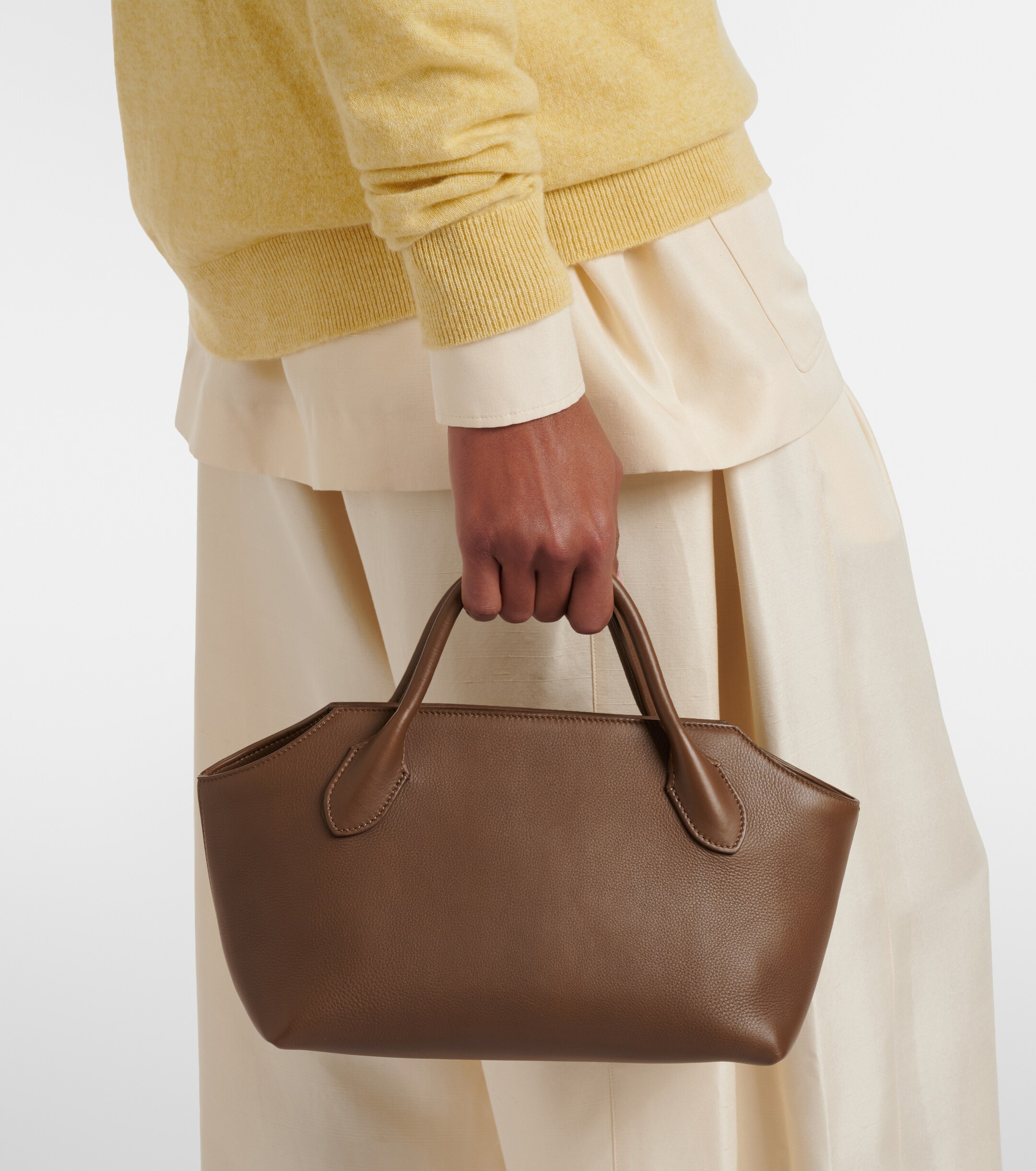 The Row Terrasse leather top-handle bag