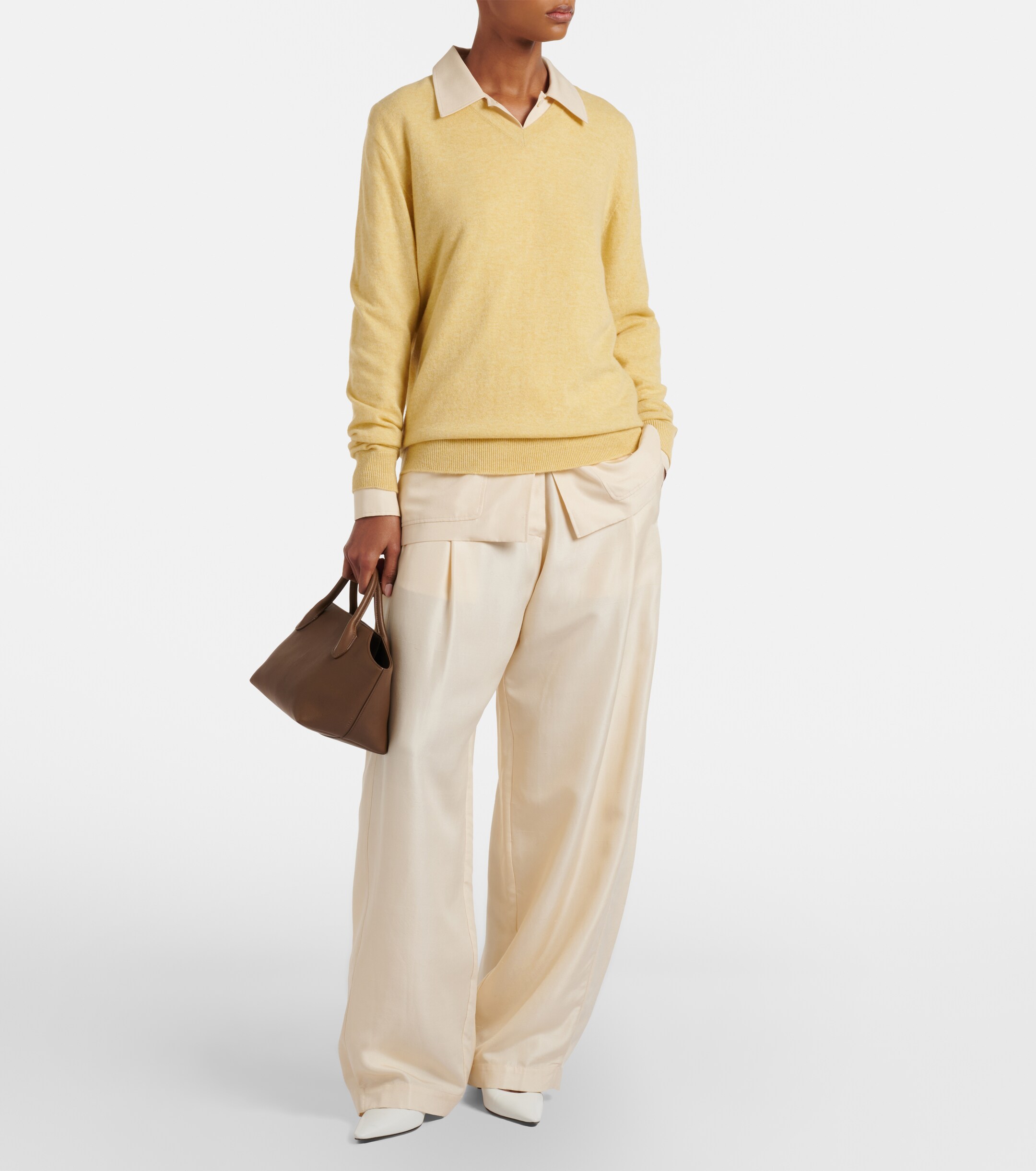 The Row Terrasse leather top-handle bag