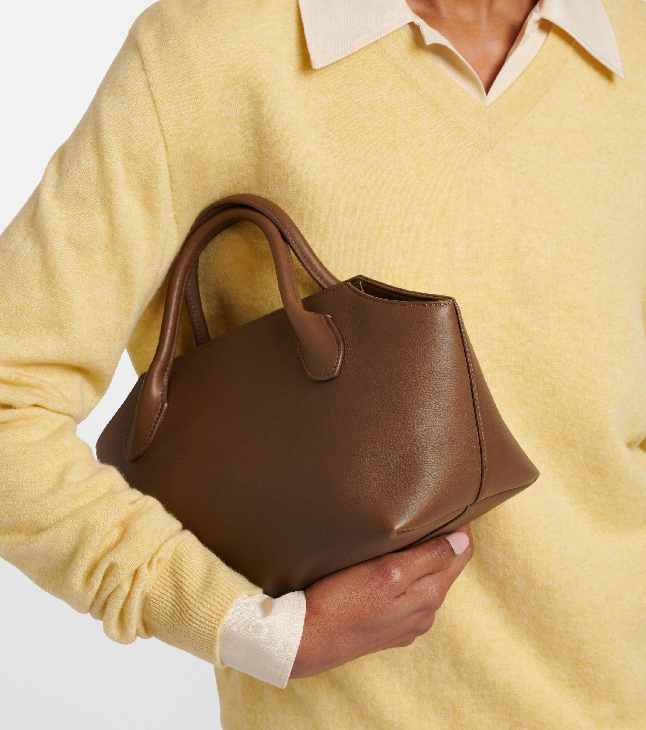 The Row Terrasse leather top-handle bag