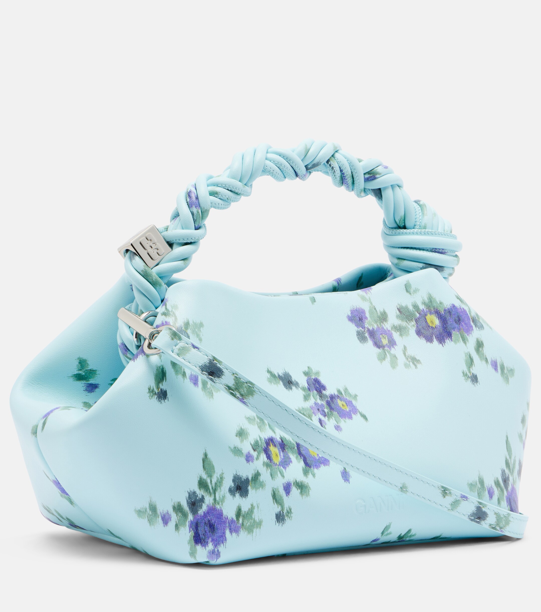 GANNI Bou Small floral top-handle bag