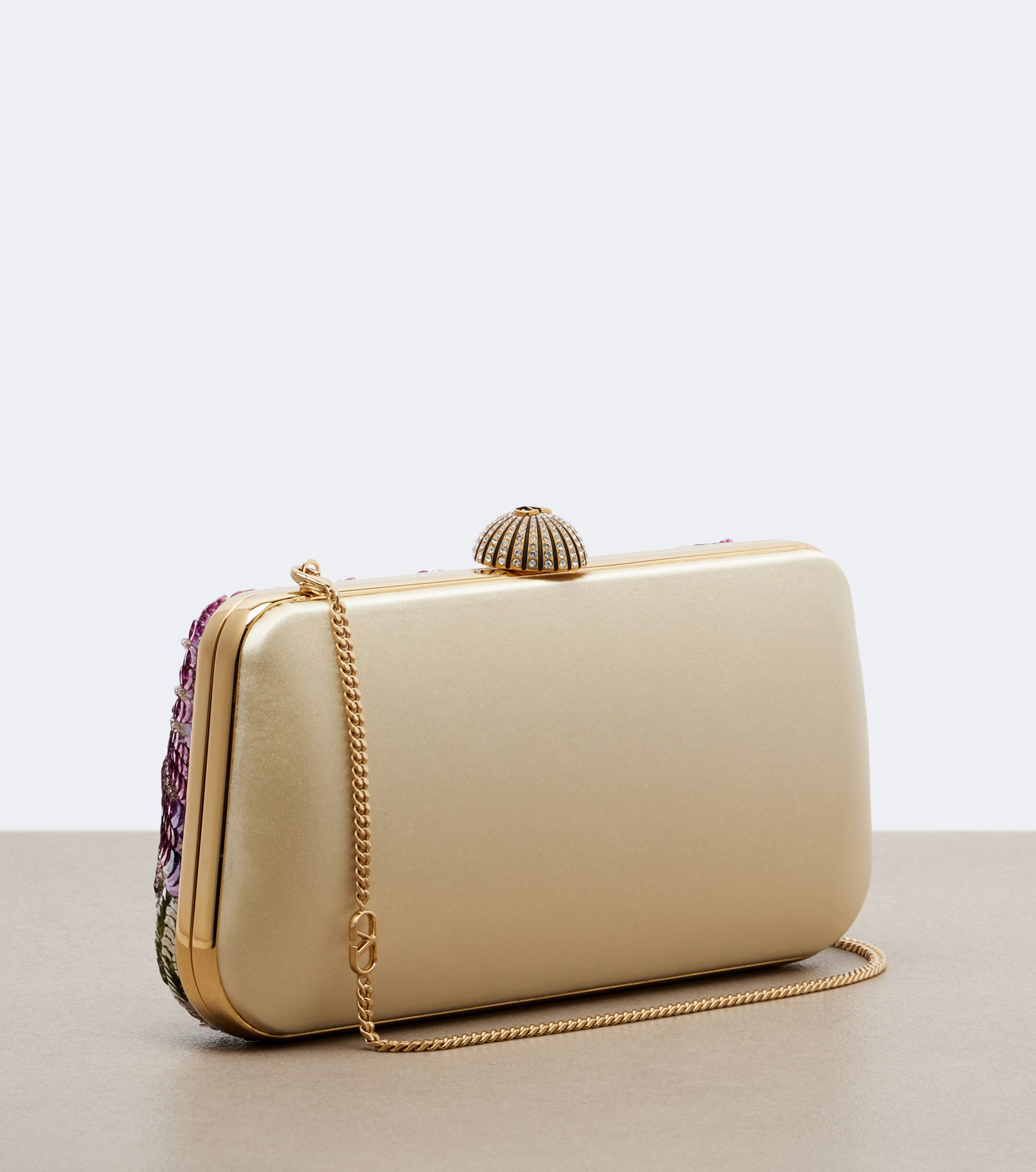Valentino Garavani Carry Secrets sequined satin clutch thumbnail