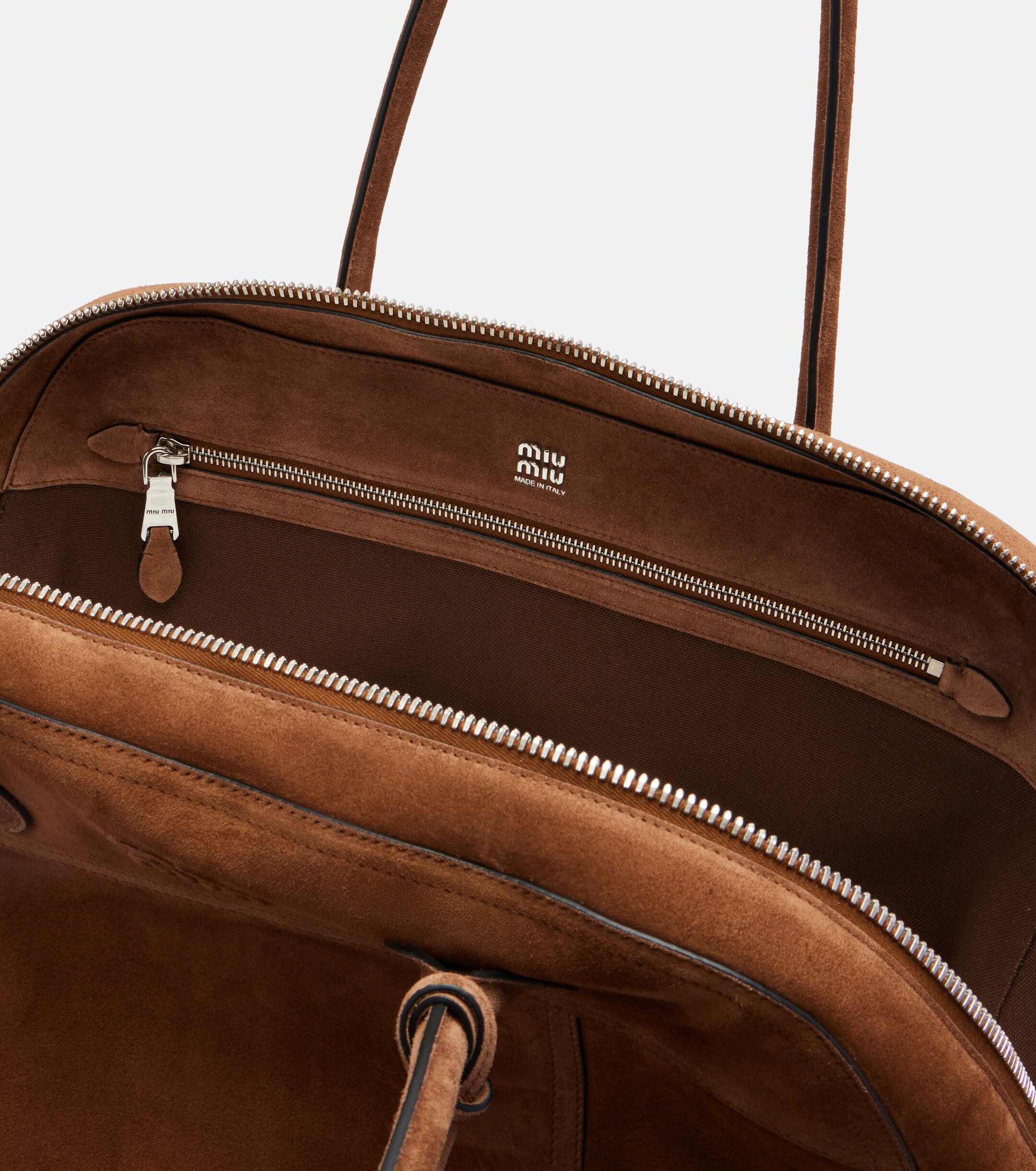 Miu Miu Vivant Large suede bowling bag