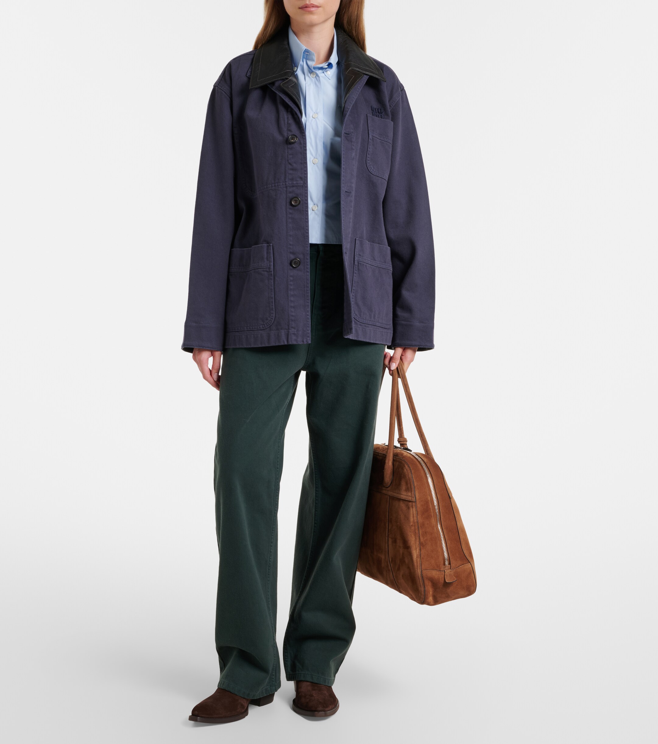 Miu Miu Vivant Large suede bowling bag