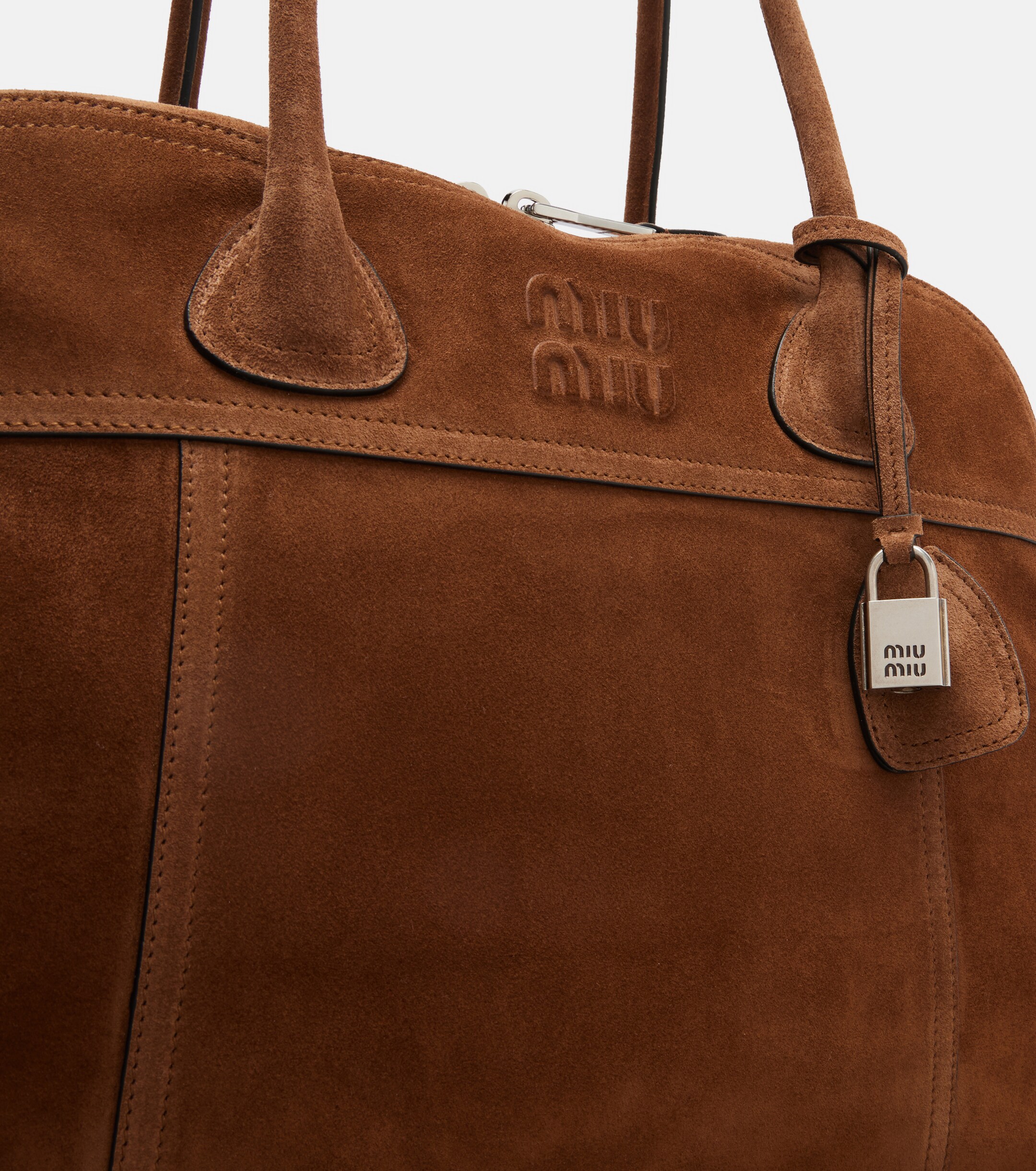 Miu Miu Vivant Large suede bowling bag