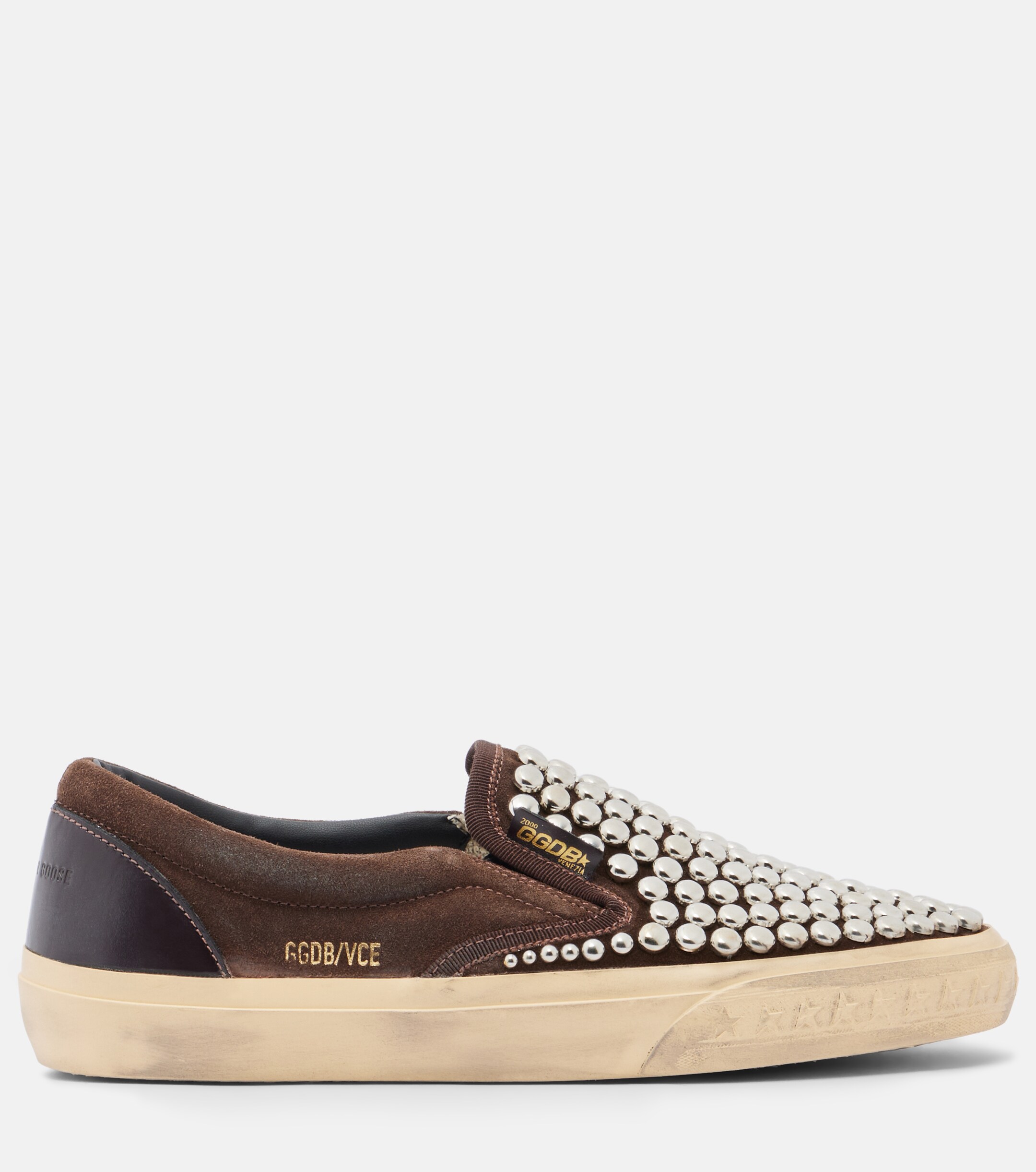 Golden Goose Golden Goose VCE studded suede slip-on sneakers