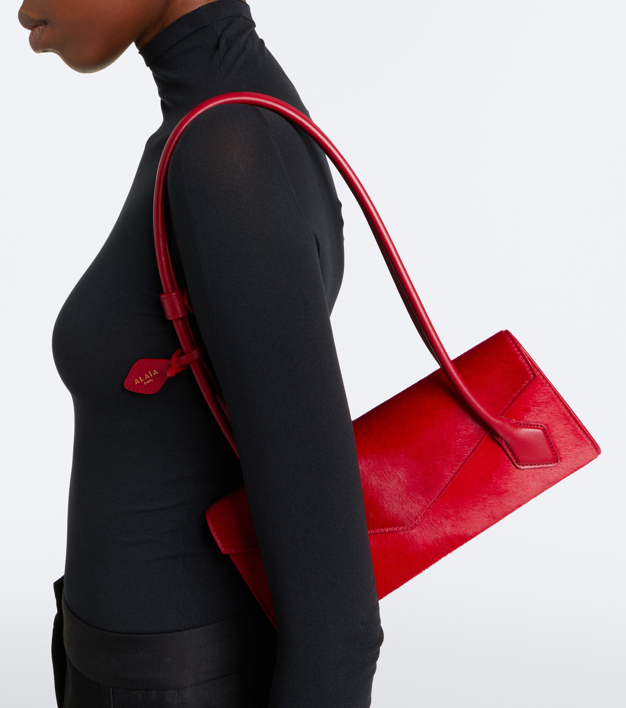 Alaïa Le Teckel Small calf hair shoulder bag