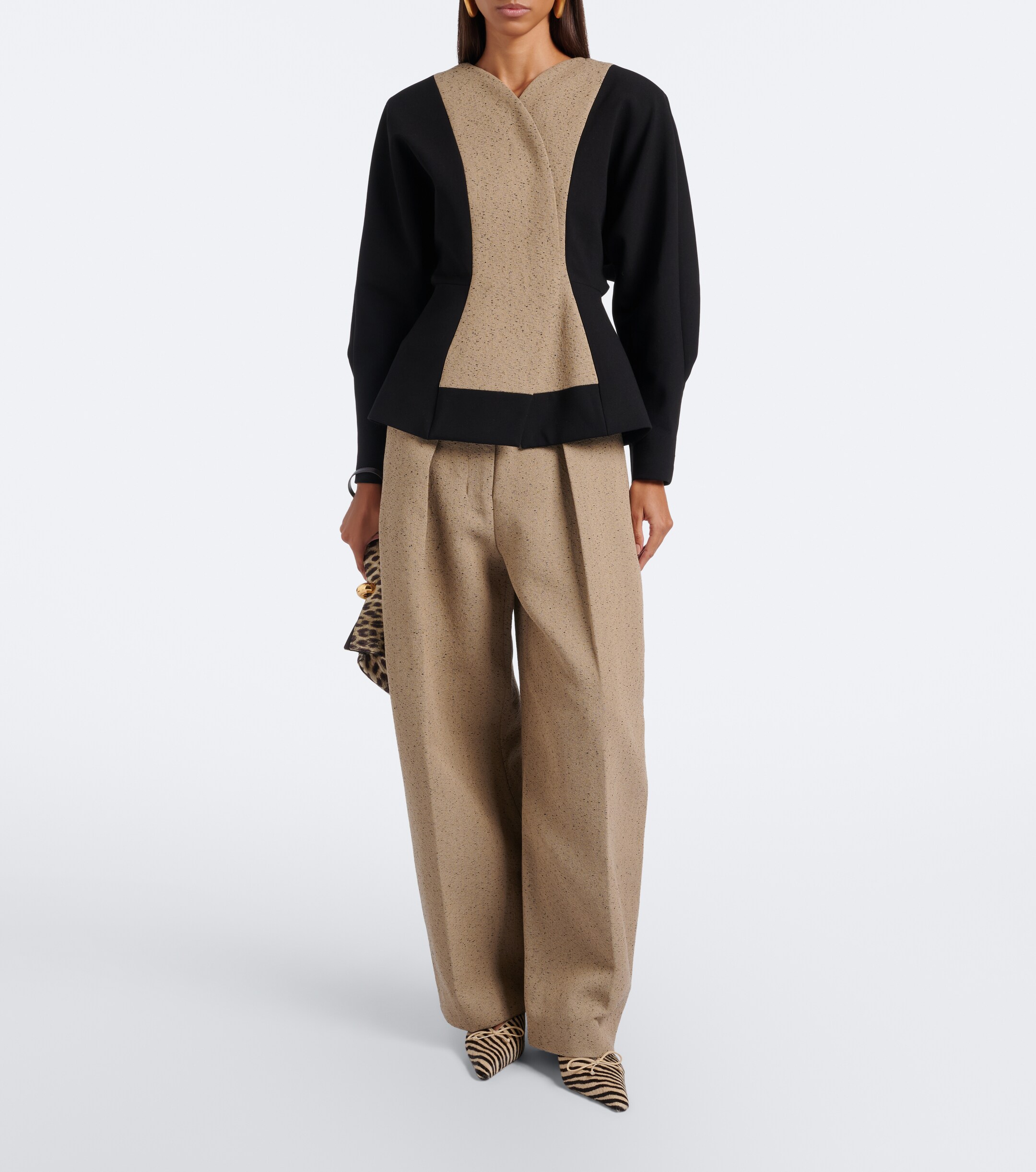 Jacquemus Jacquemus Cubisto calf hair slingback pumps