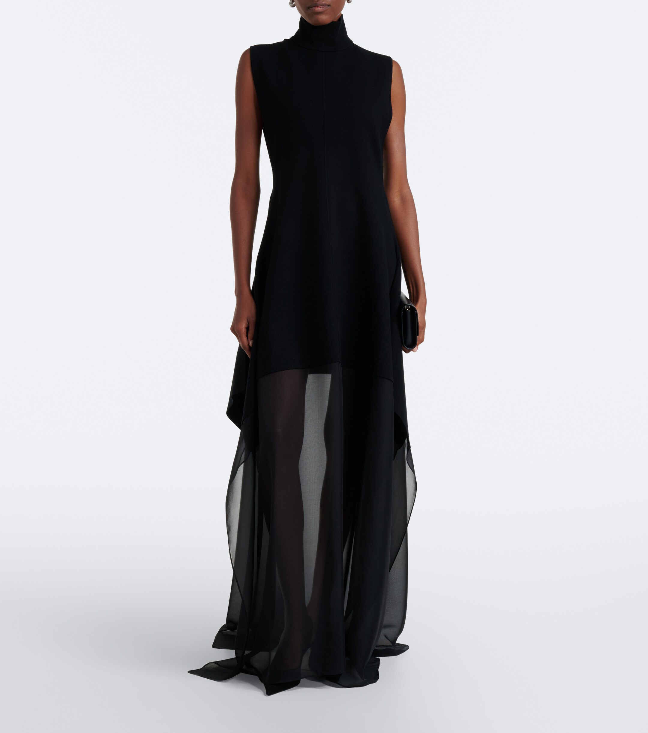 Sportmax Sportmax Turtleneck tiered maxi dress
