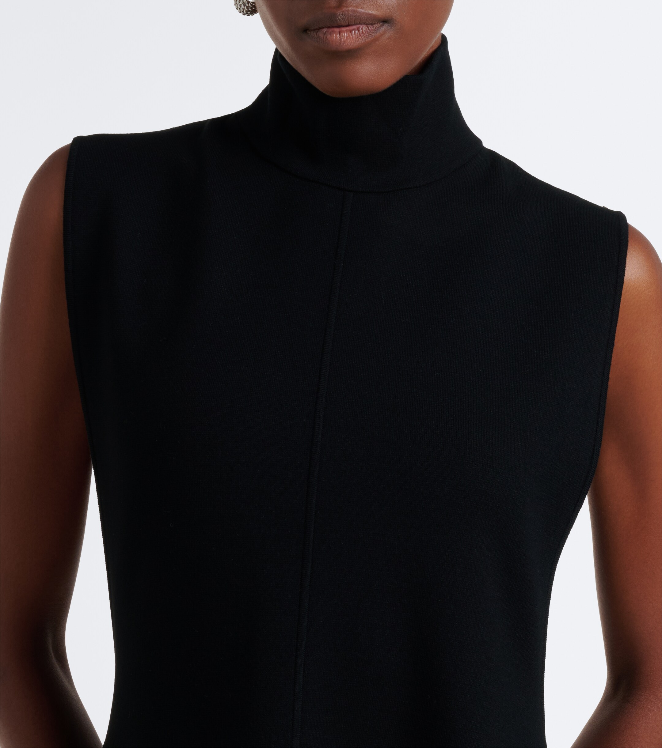 Sportmax Sportmax Turtleneck tiered maxi dress
