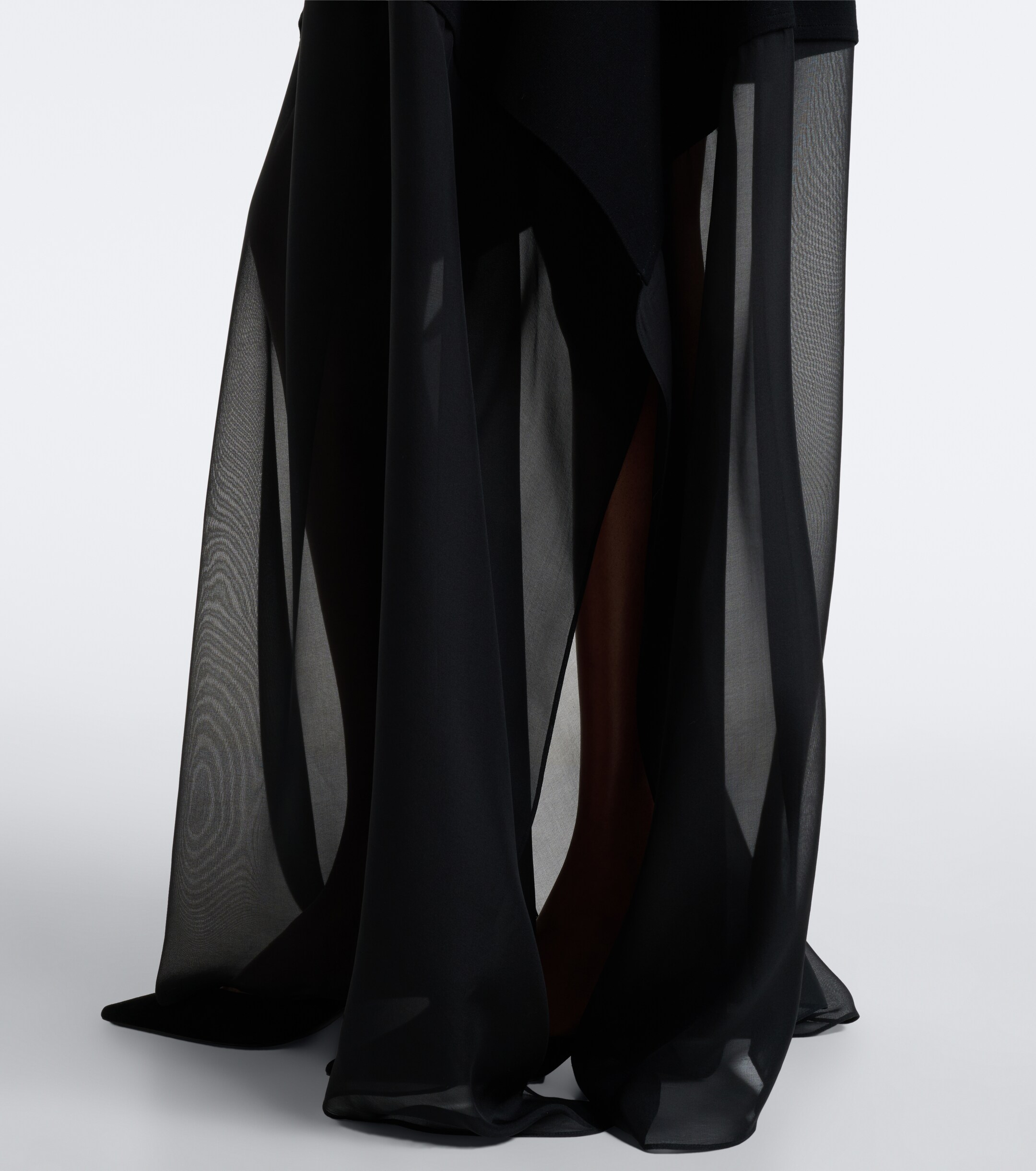 Sportmax Sportmax Turtleneck tiered maxi dress