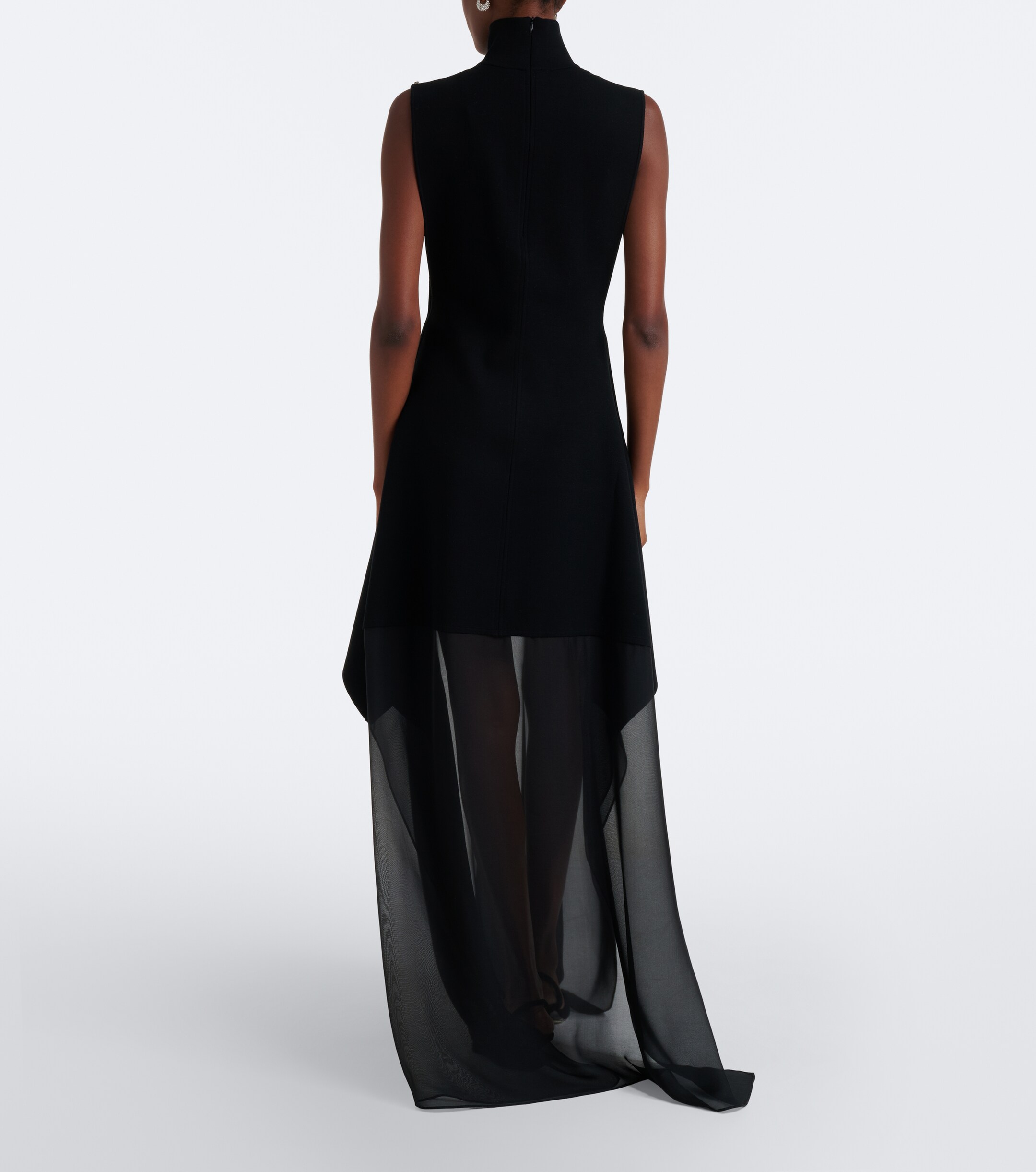 Sportmax Sportmax Turtleneck tiered maxi dress