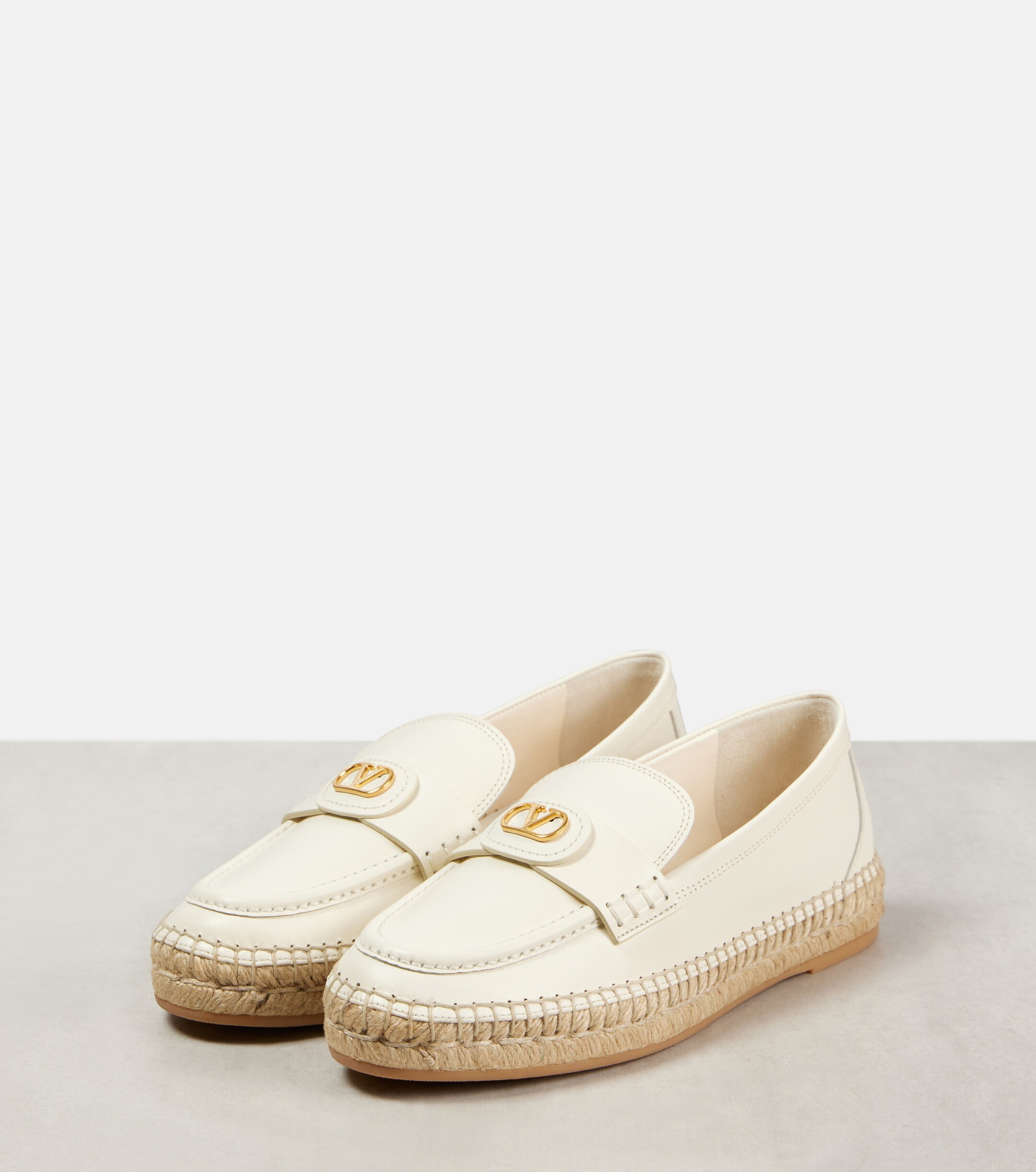 Valentino Garavani VLogo Signature leather espadrilles