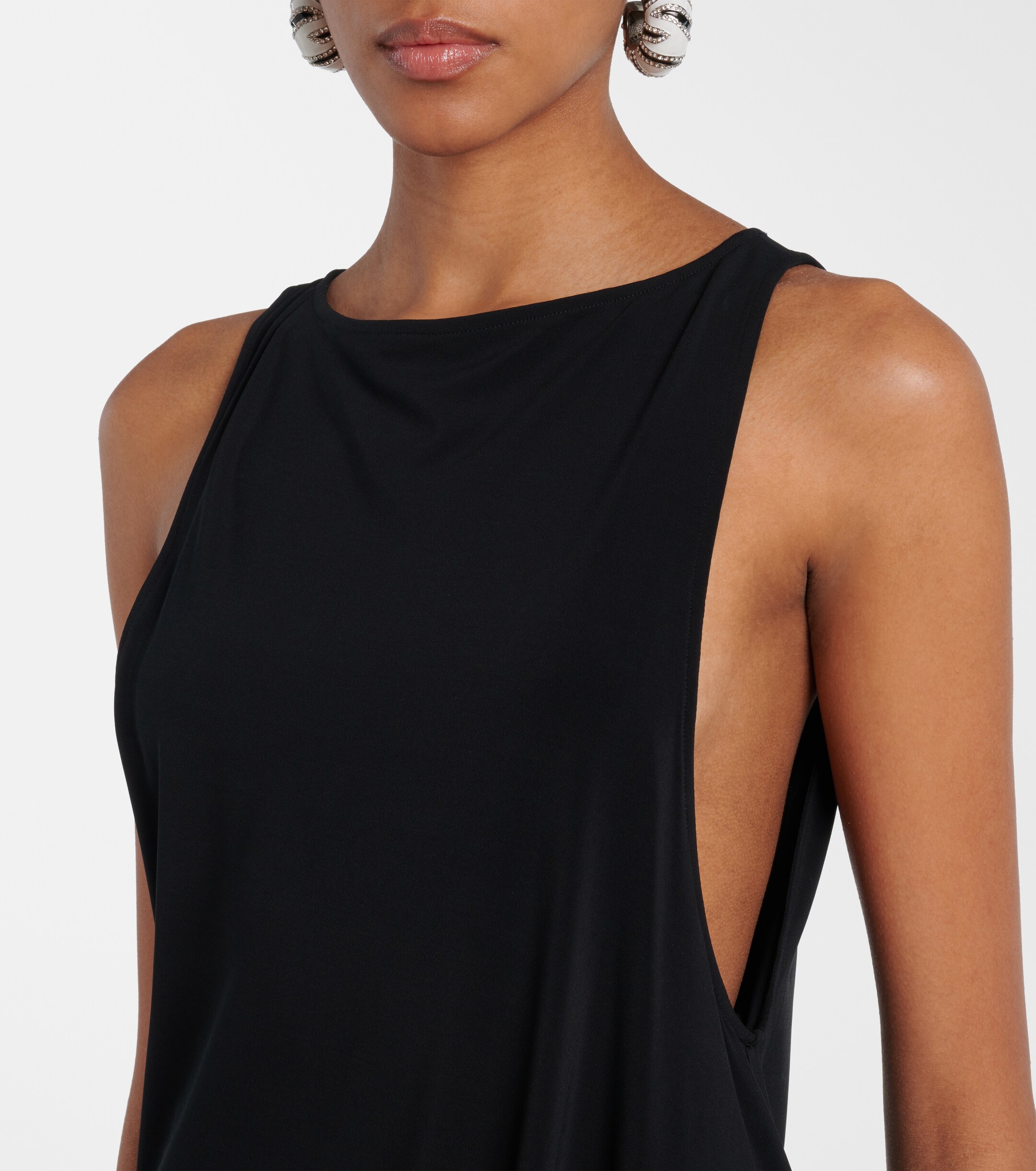 Jacquemus Peplo draped jersey midi dress