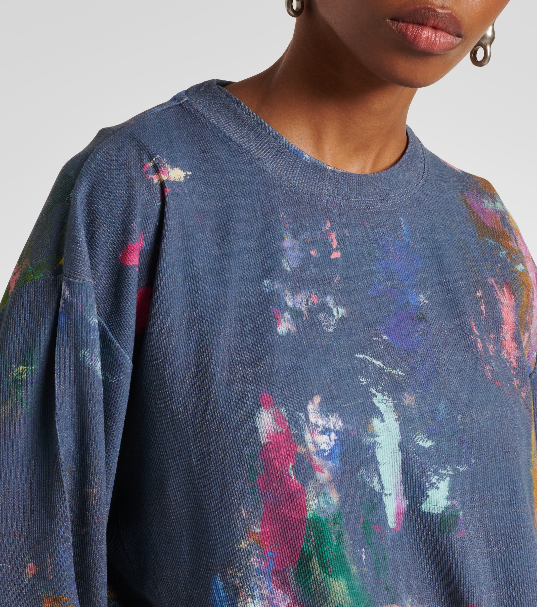 Acne Studios Edden printed cotton-blend T-shirt Plush