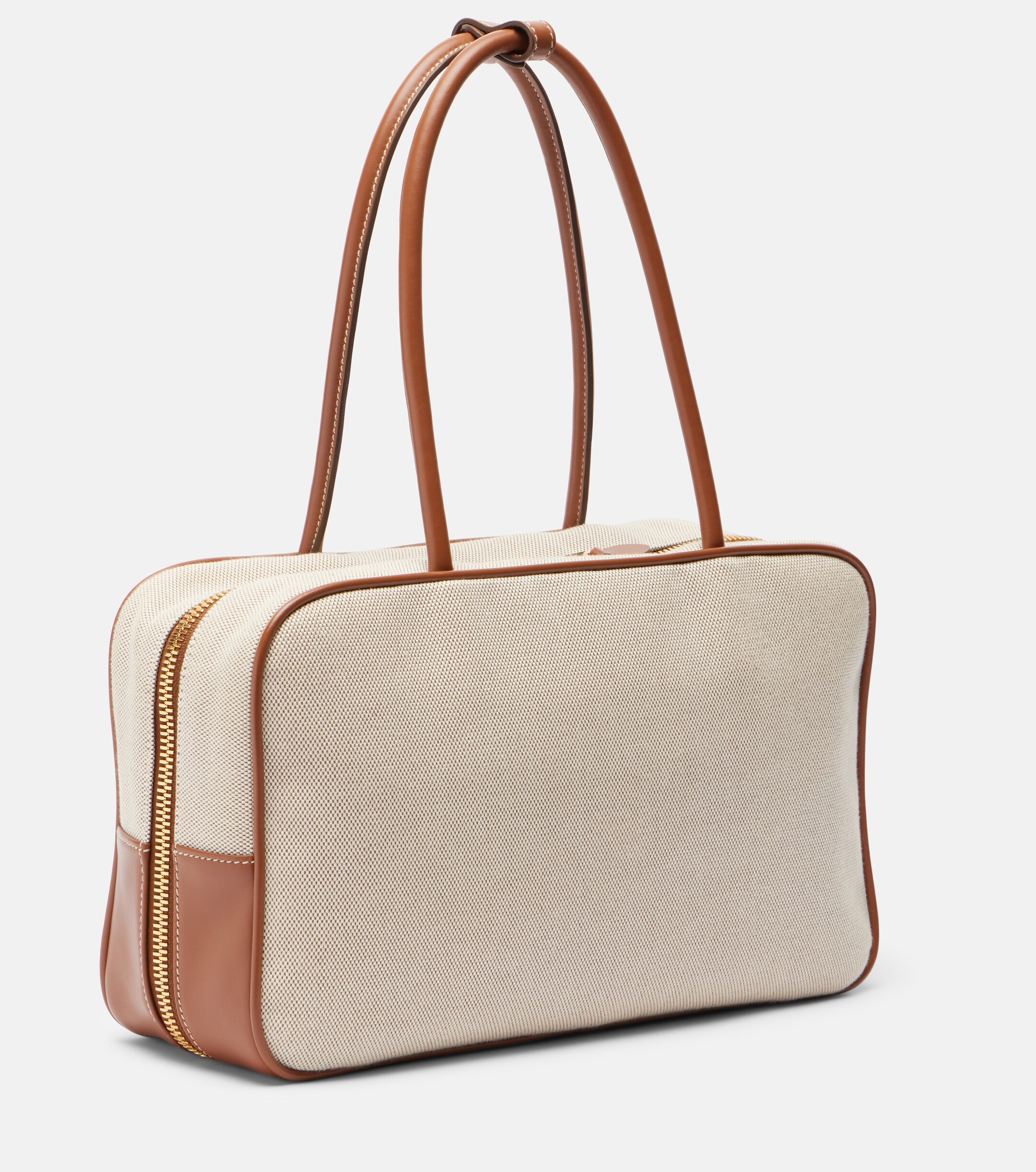 Miu Miu Beau leather-trimmed canvas tote bag
