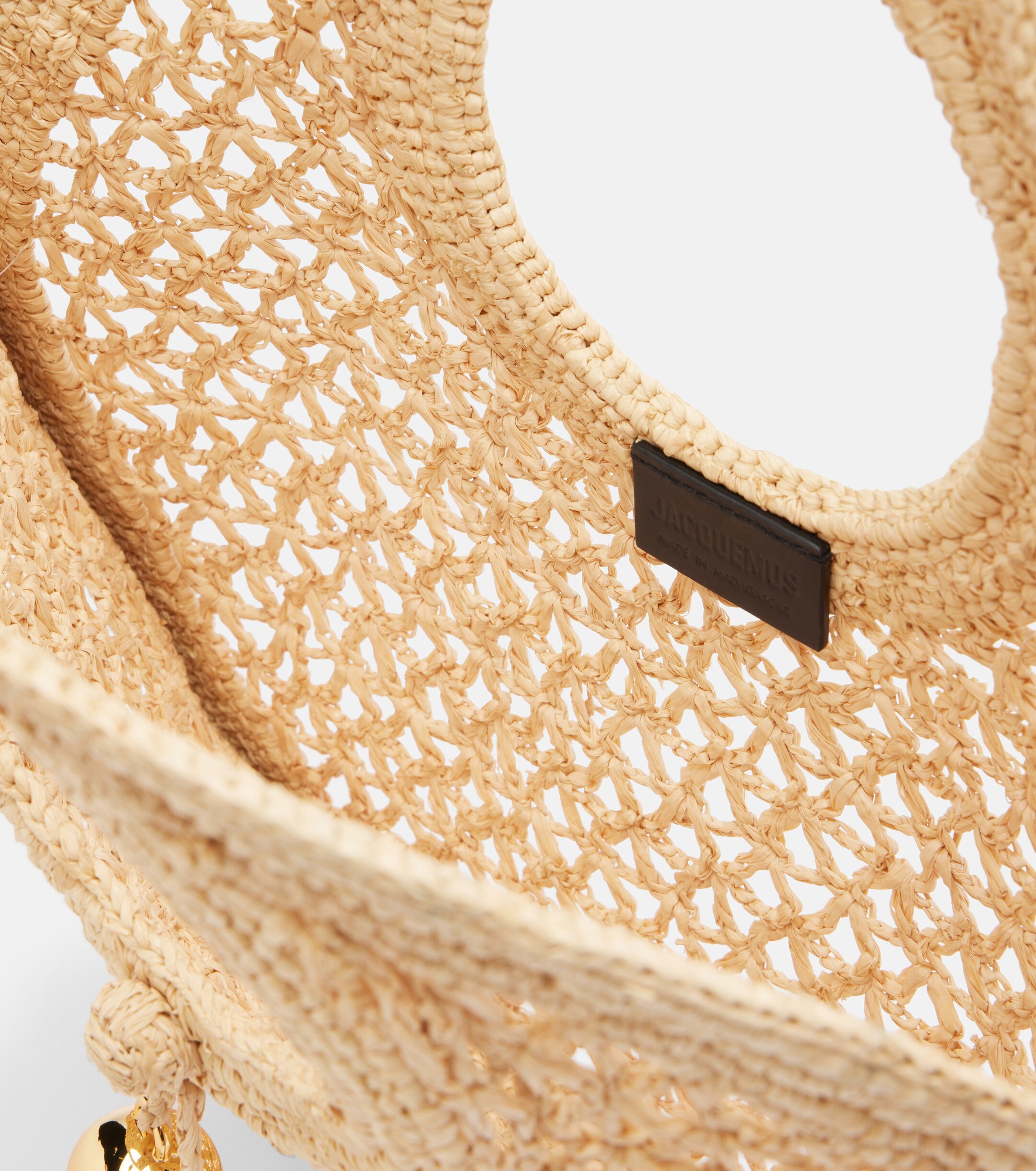 Jacquemus Spiaggia Small raffia basket bag