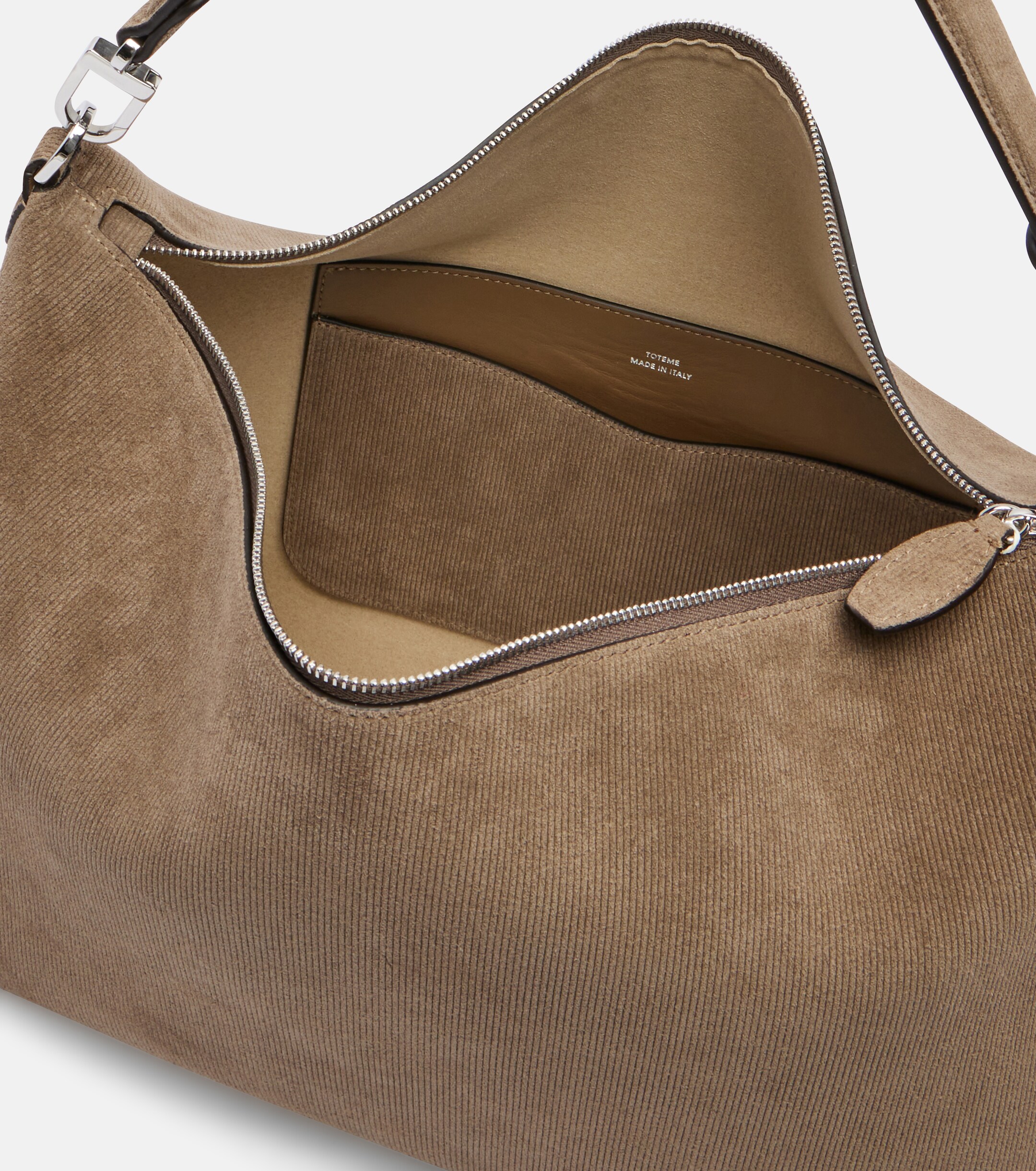 TOTEME Bevel Medium suede shoulder bag
