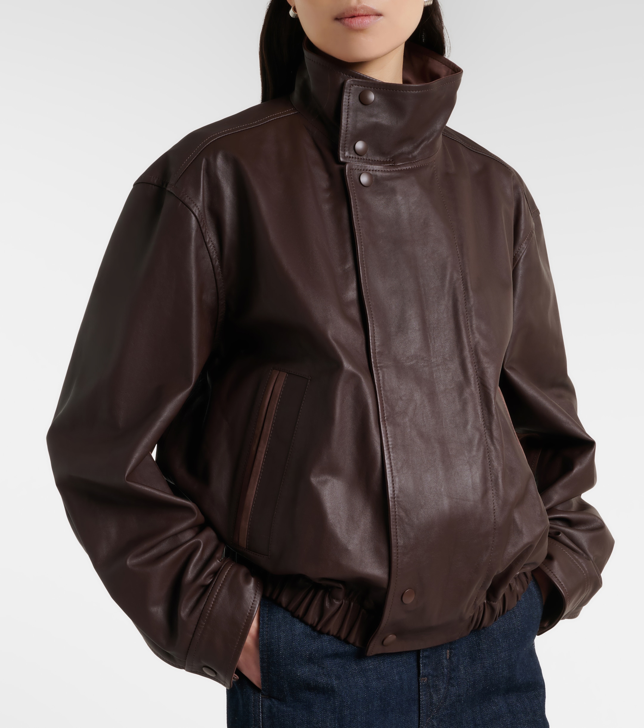Lemaire - Leather blouson jacket | Plush