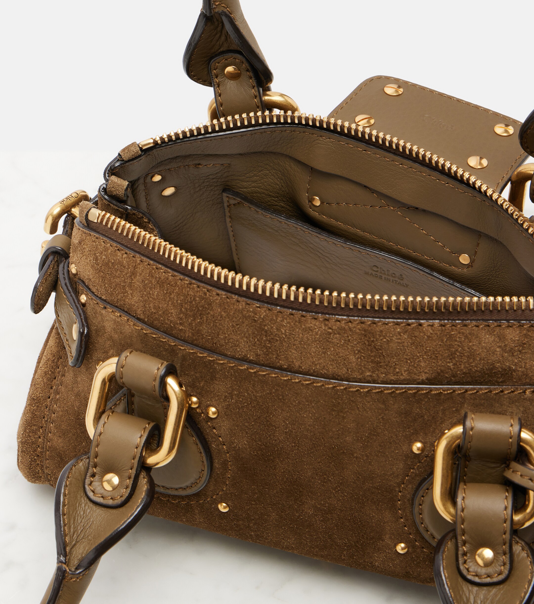 Chloé Paddington Small suede shoulder bag