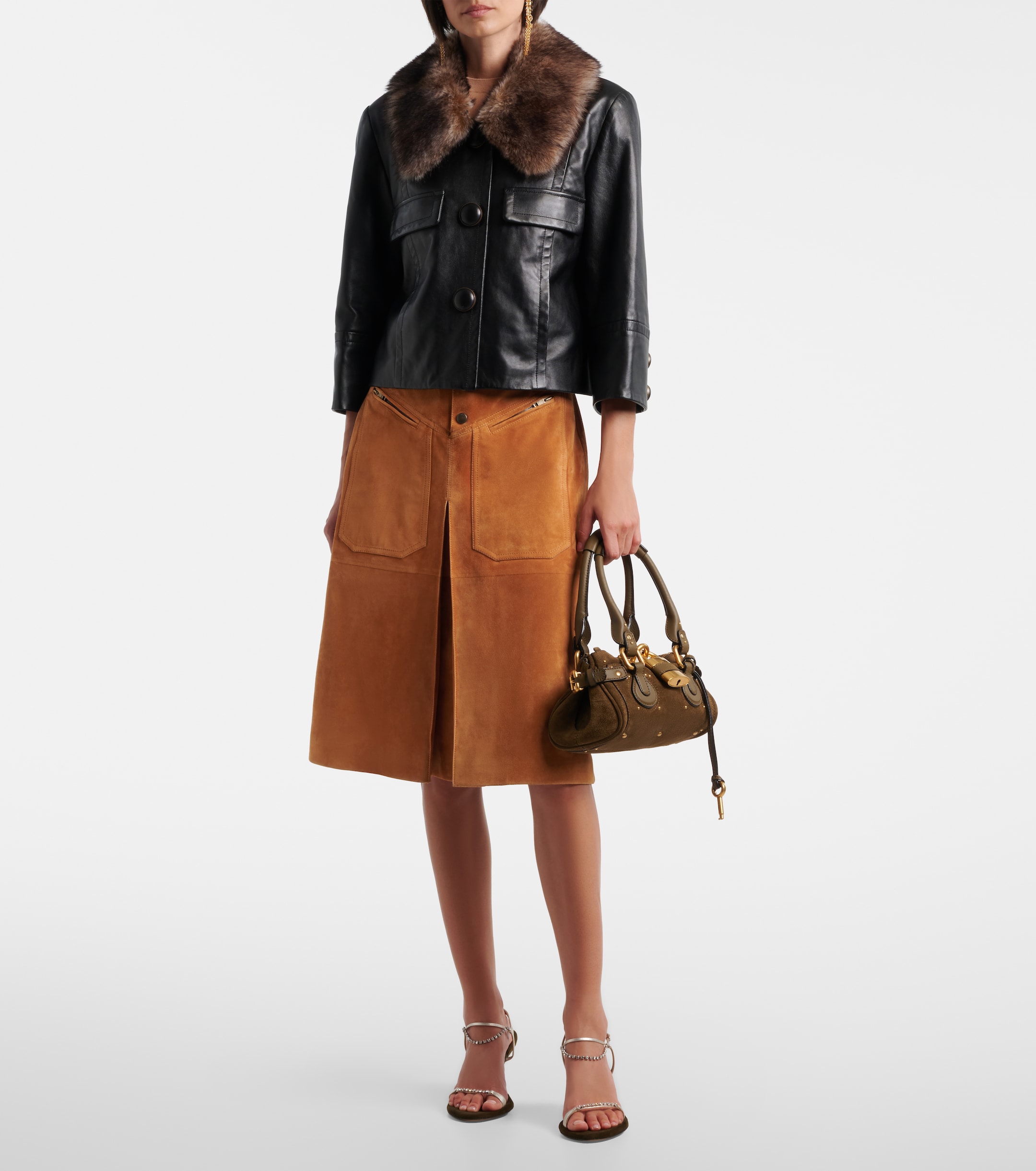 Chloé Paddington Small suede shoulder bag
