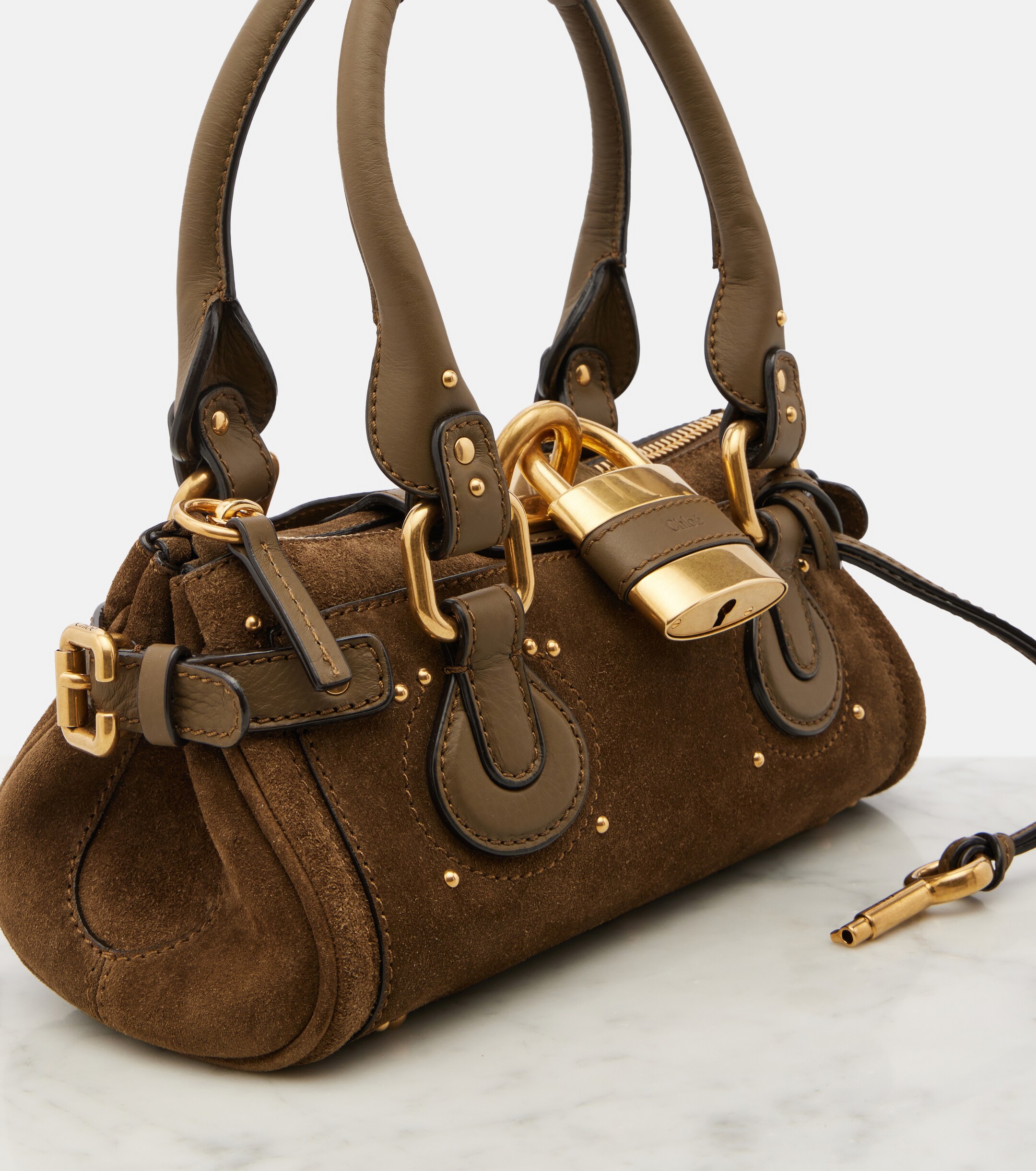 Chloé Paddington Small suede shoulder bag