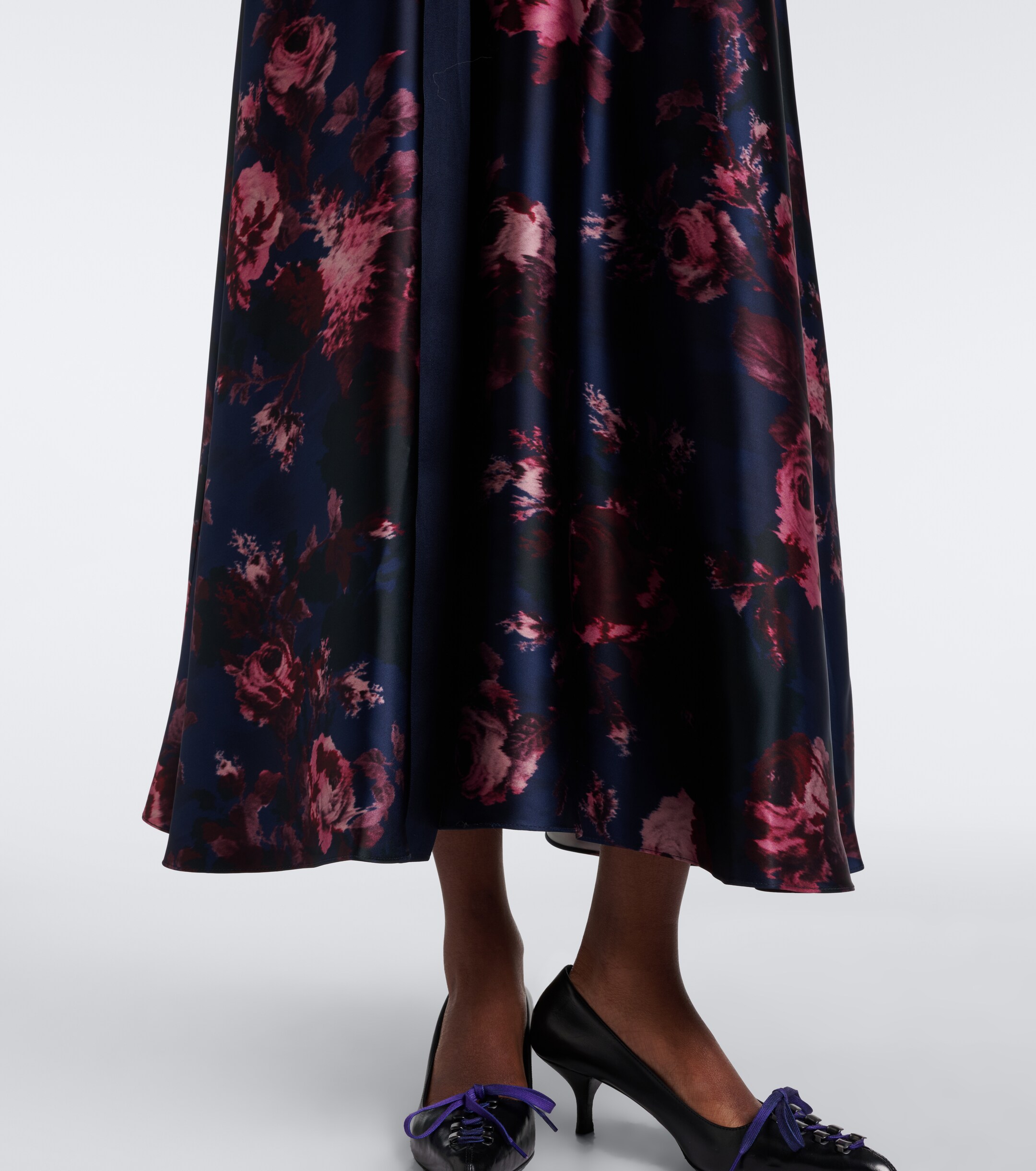 Erdem Erdem Belted floral bustier dress