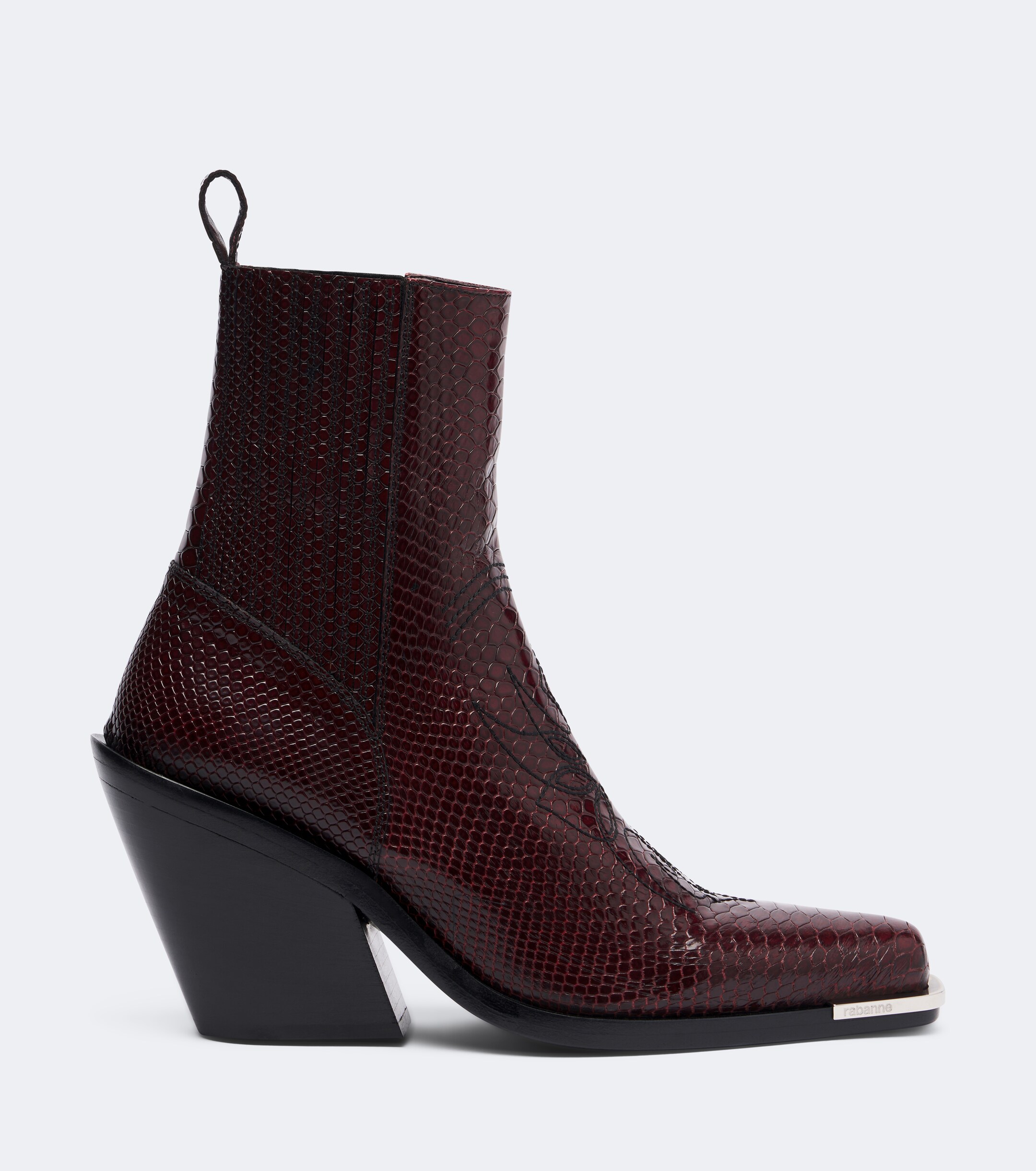 Rabanne Rabanne Snake-effect leather cowboy boots