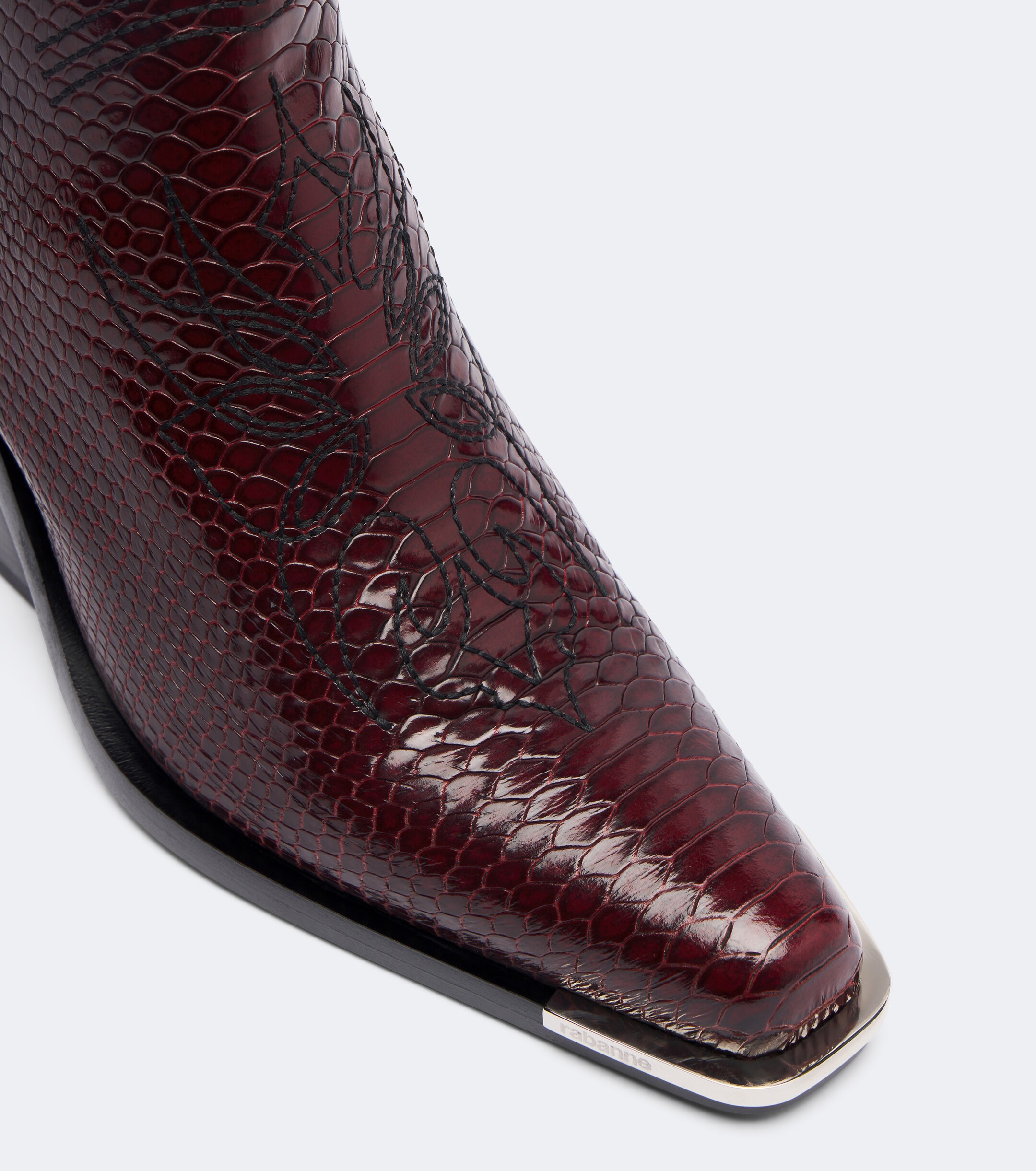 Rabanne Rabanne Snake-effect leather cowboy boots