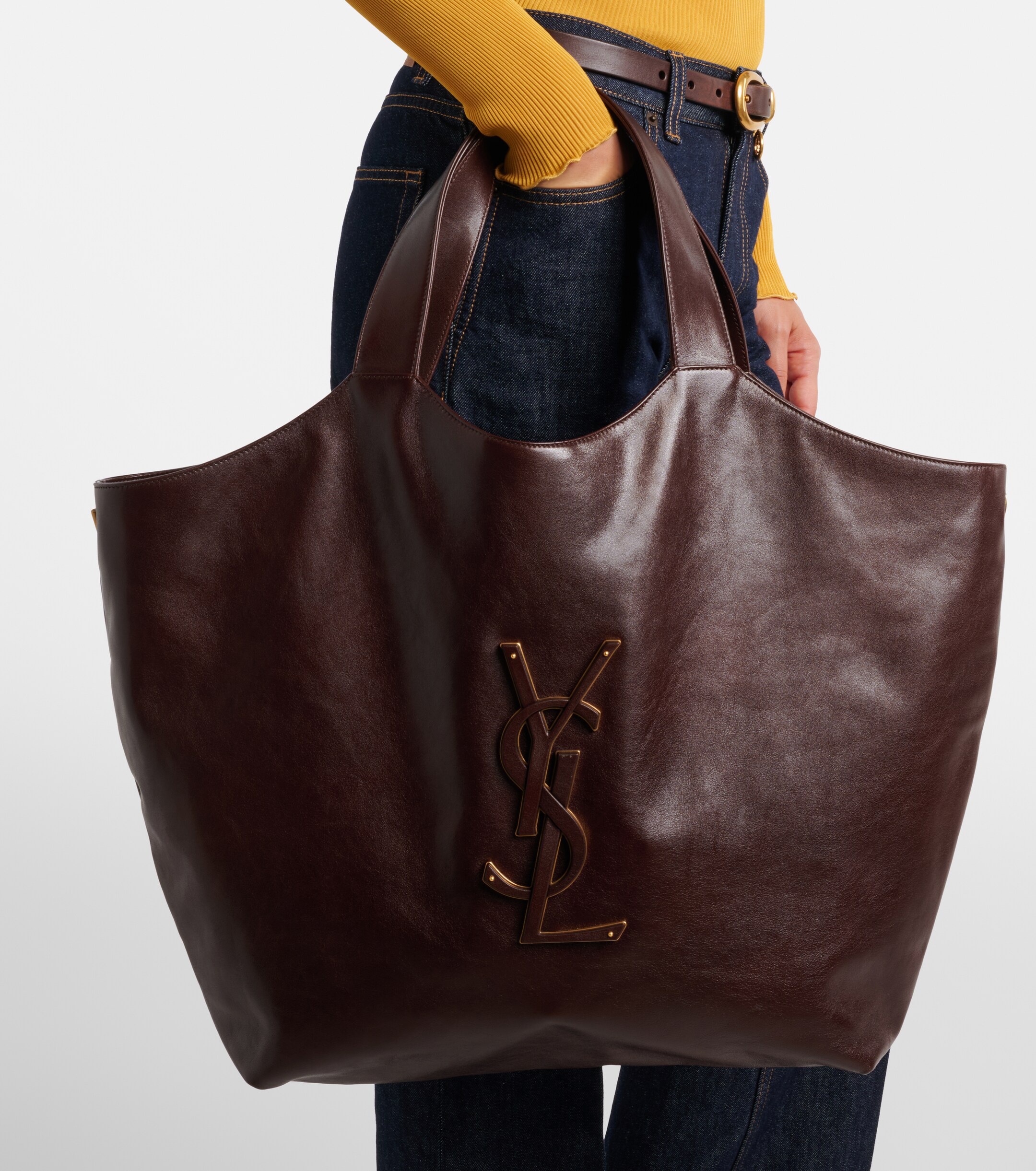 Saint Laurent Icare Maxi leather tote bag