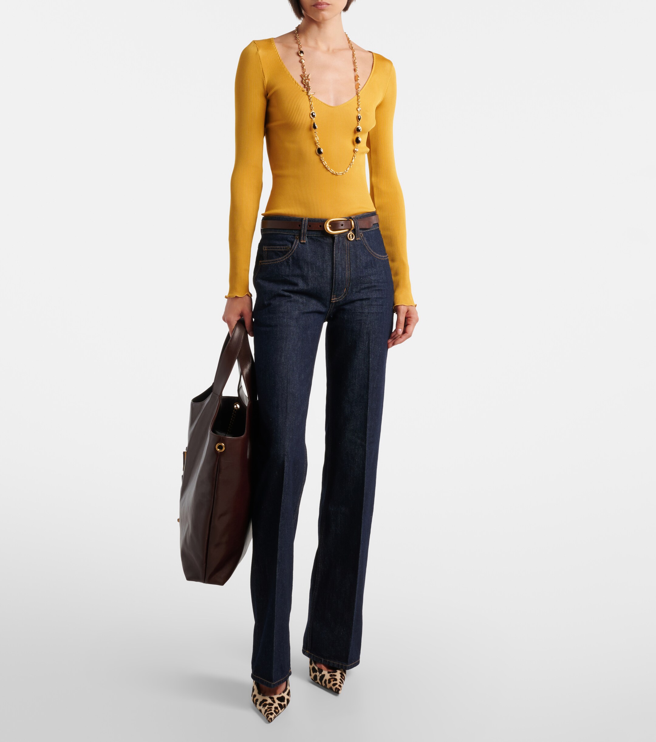 Saint Laurent Icare Maxi leather tote bag