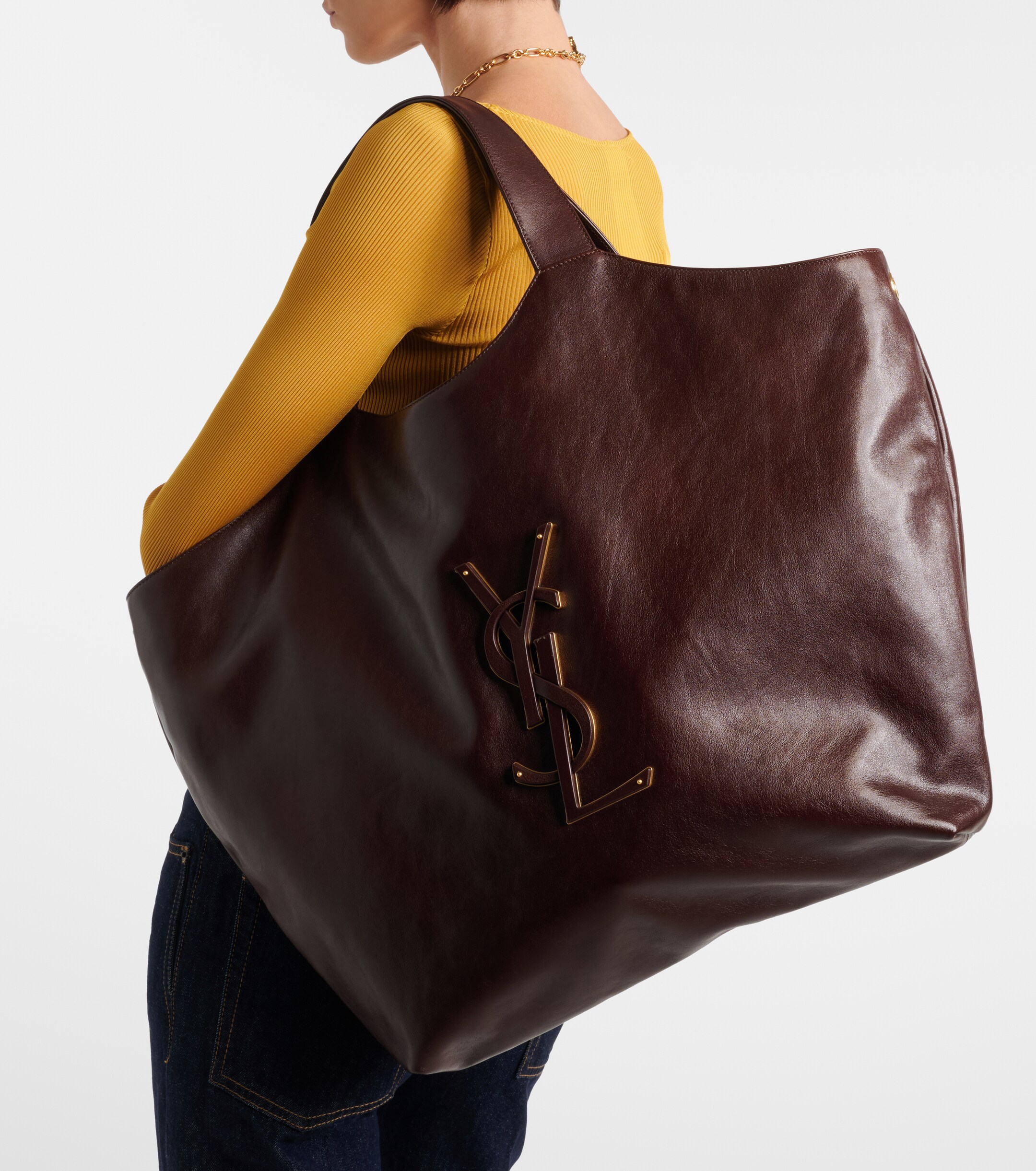 Saint Laurent Icare Maxi leather tote bag