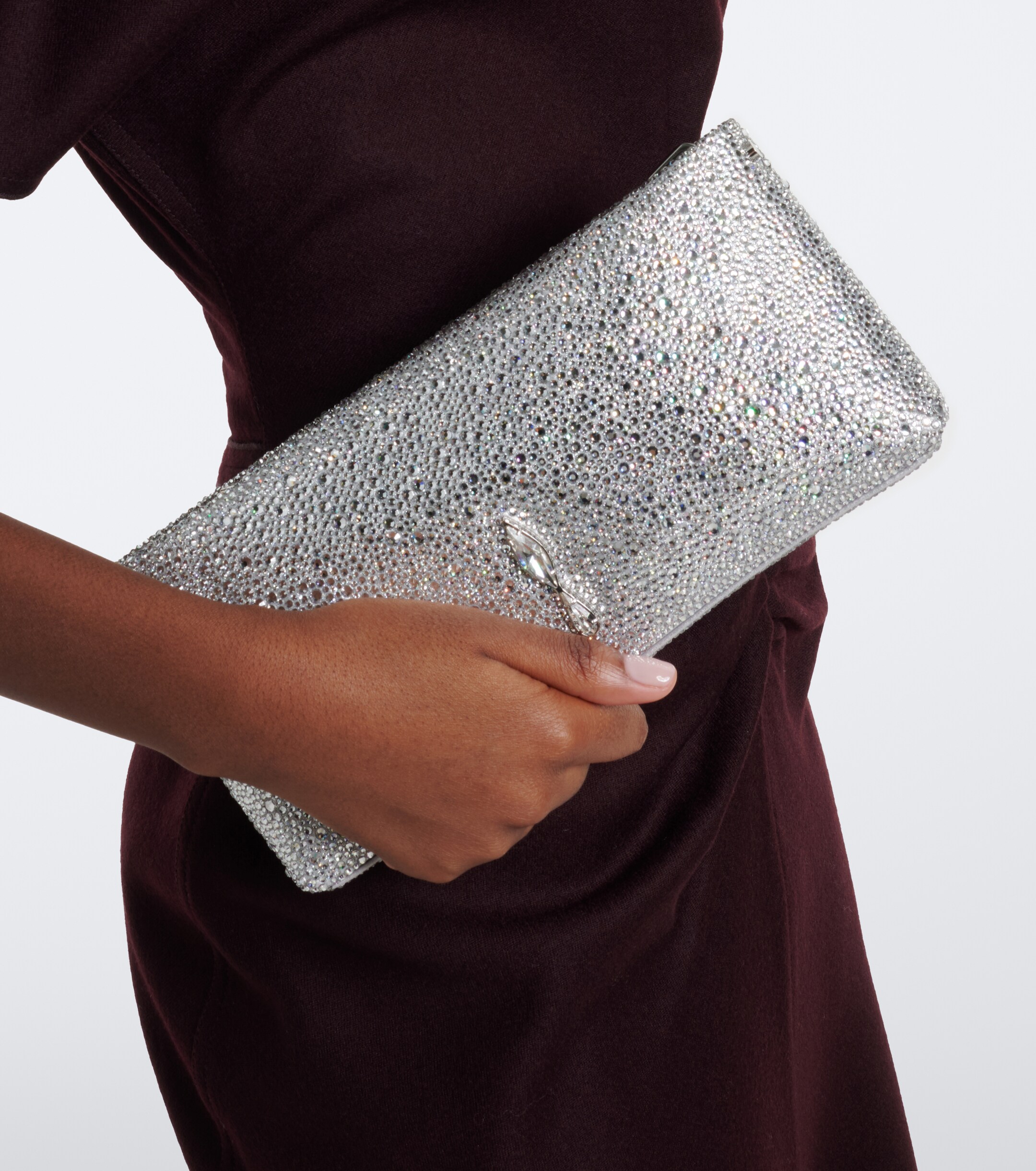 CHRISTIAN LOUBOUTIN Maykimay Small embellished satin clutch