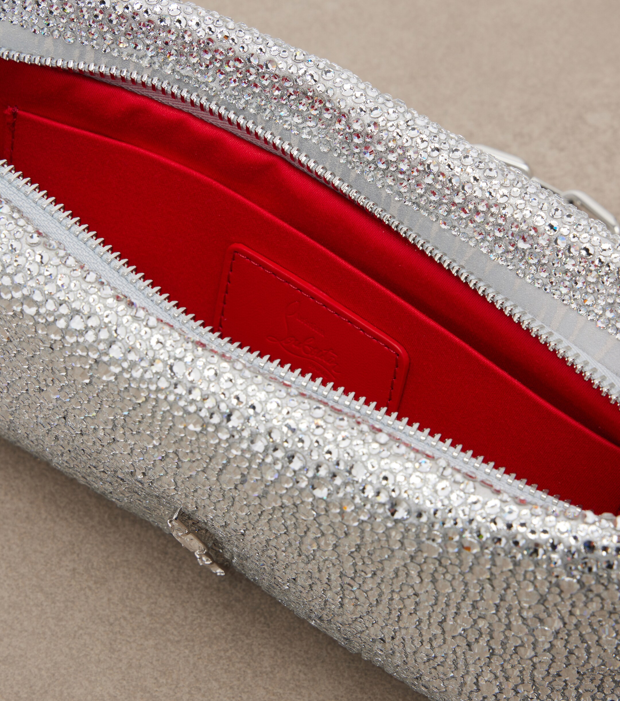 CHRISTIAN LOUBOUTIN Maykimay Small embellished satin clutch