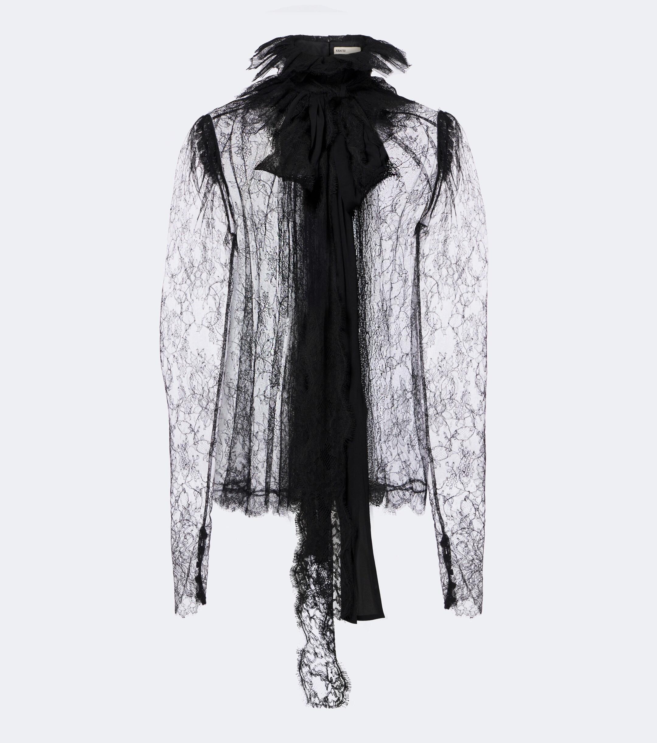 KHAITE Khaite Bonnie sheer lace blouse