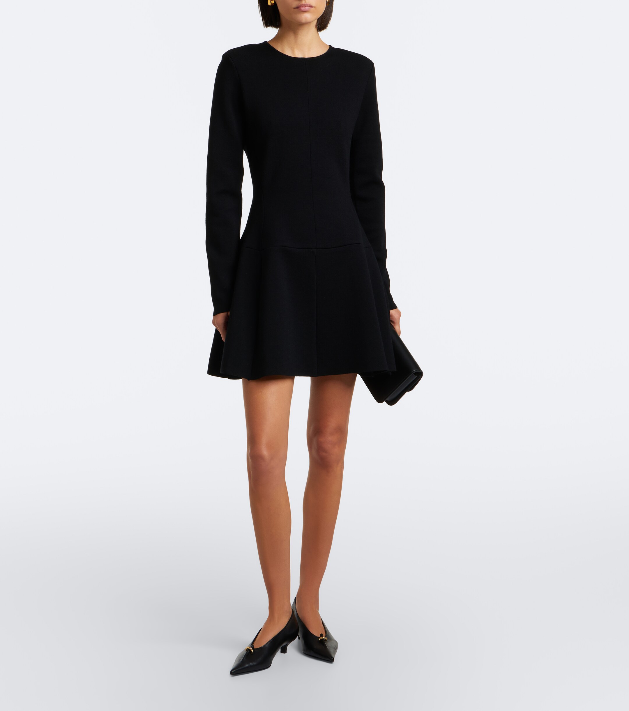 TOTEME Toteme Pleated wool-blend minidress