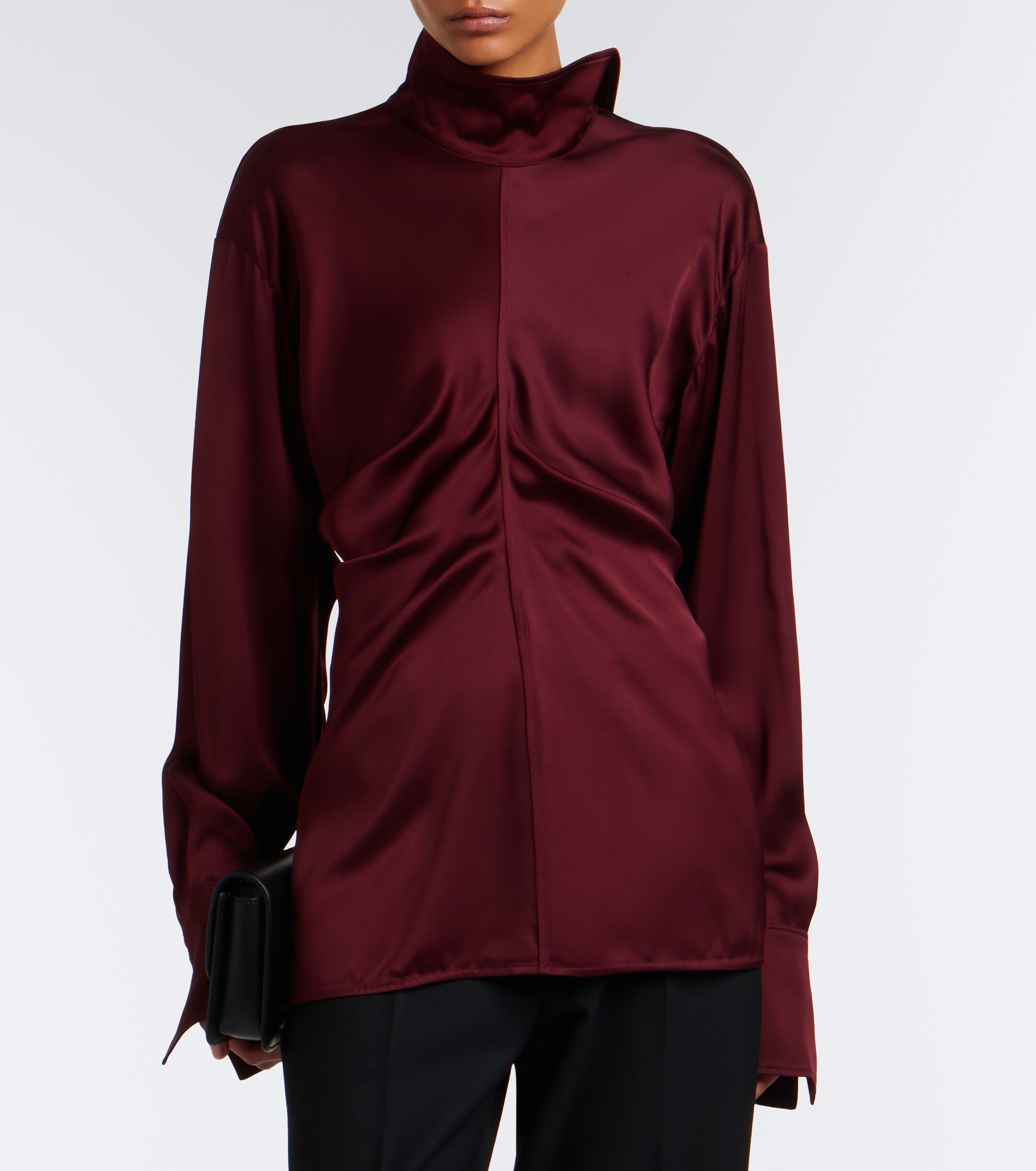 TOTEME Toteme Slouch draped crêpe satin blouse