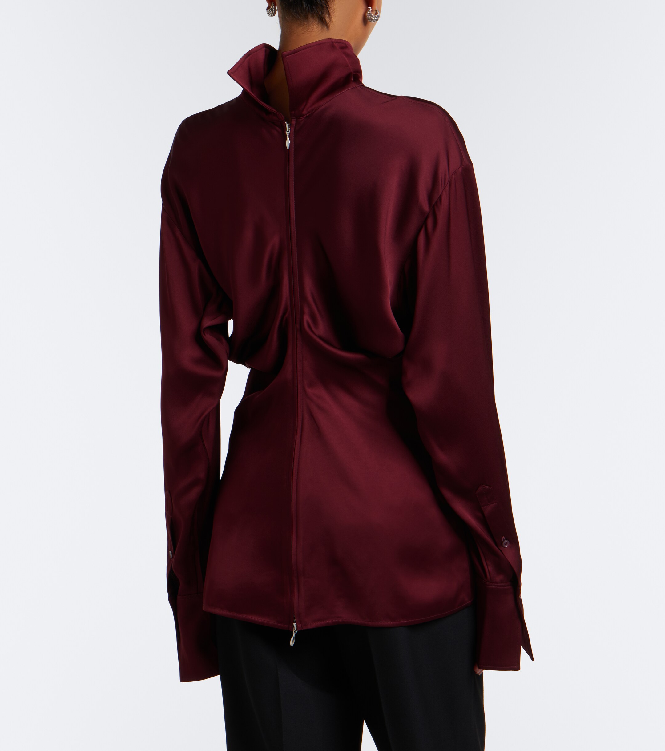 TOTEME Toteme Slouch draped crêpe satin blouse