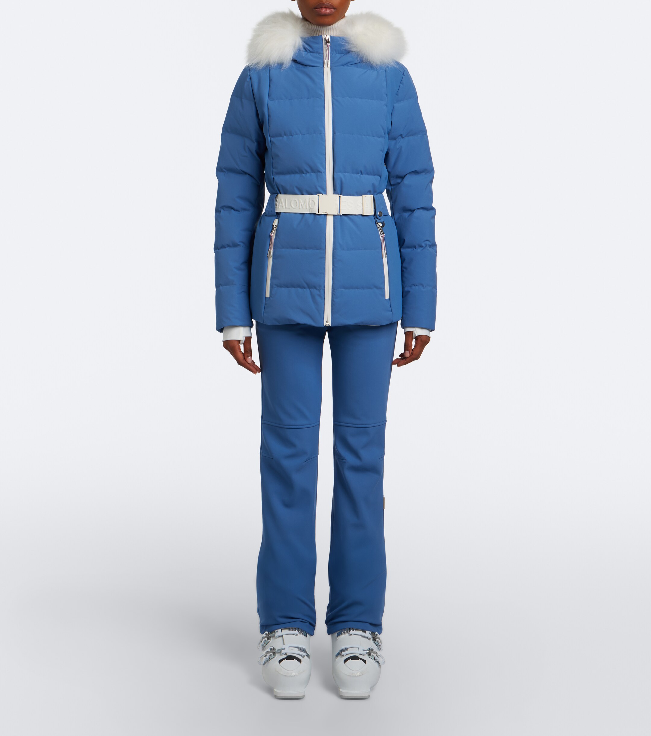 Yves Salomon Yves Salomon Belted shearling-trimmed ski jacket