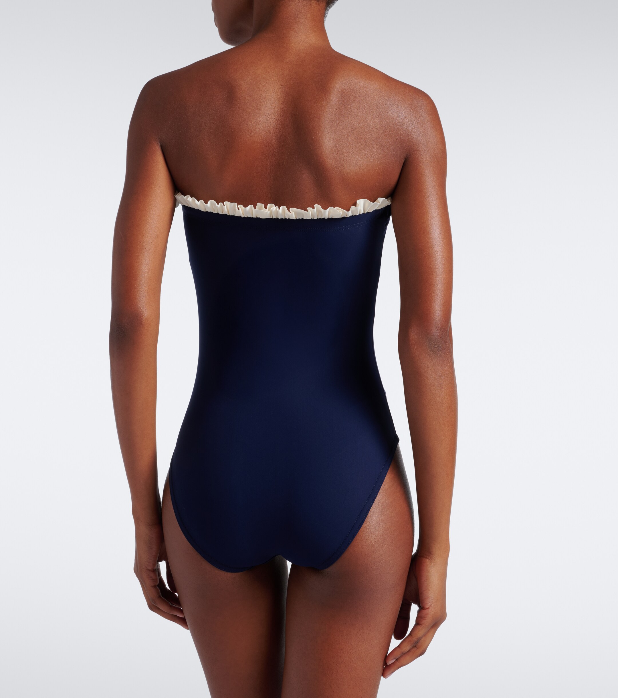 Karla Colletto Karla Colletto Basics ruffled strapless swimsuit