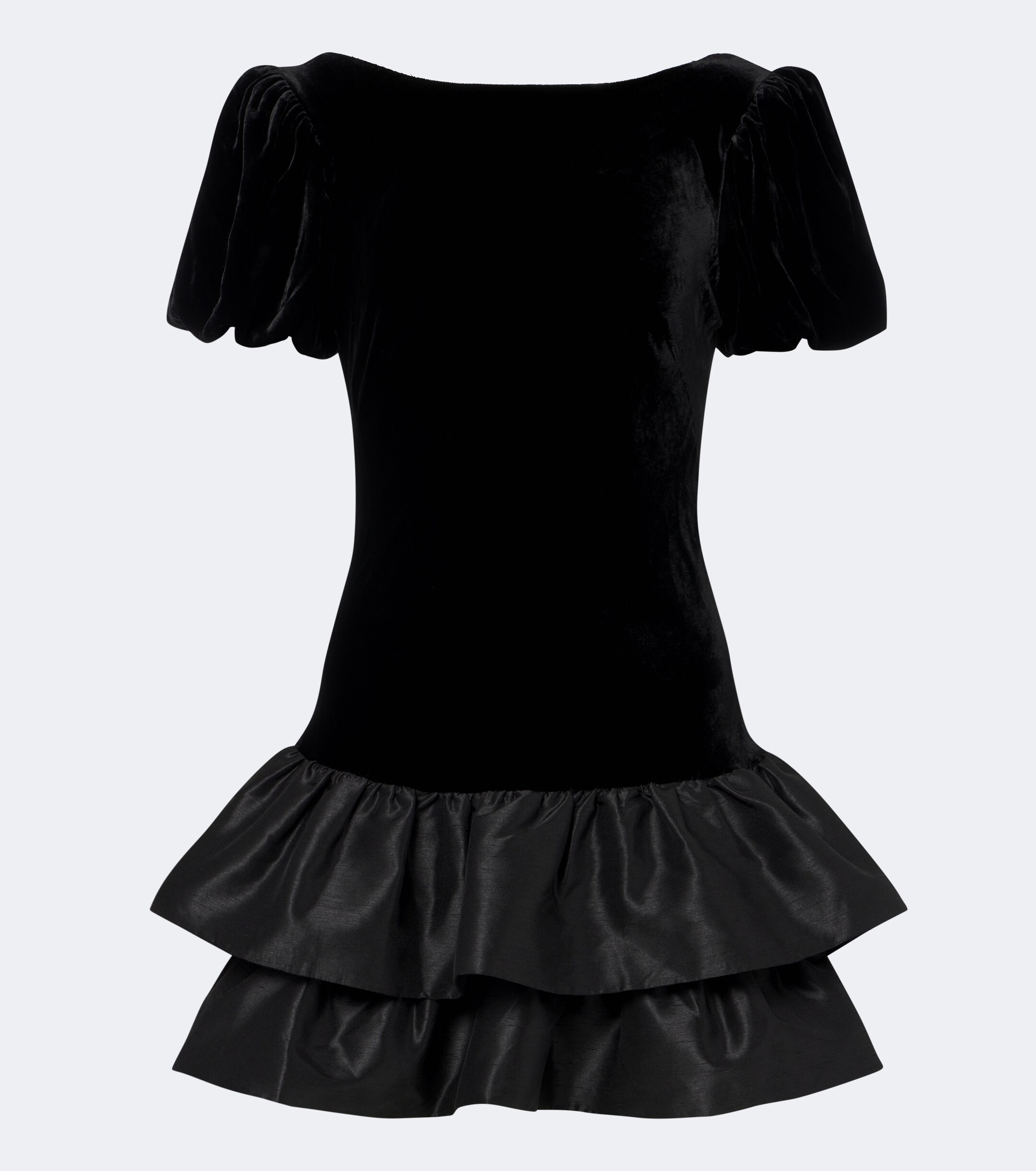 RIXO Rixo Anabella tiered velvet minidress