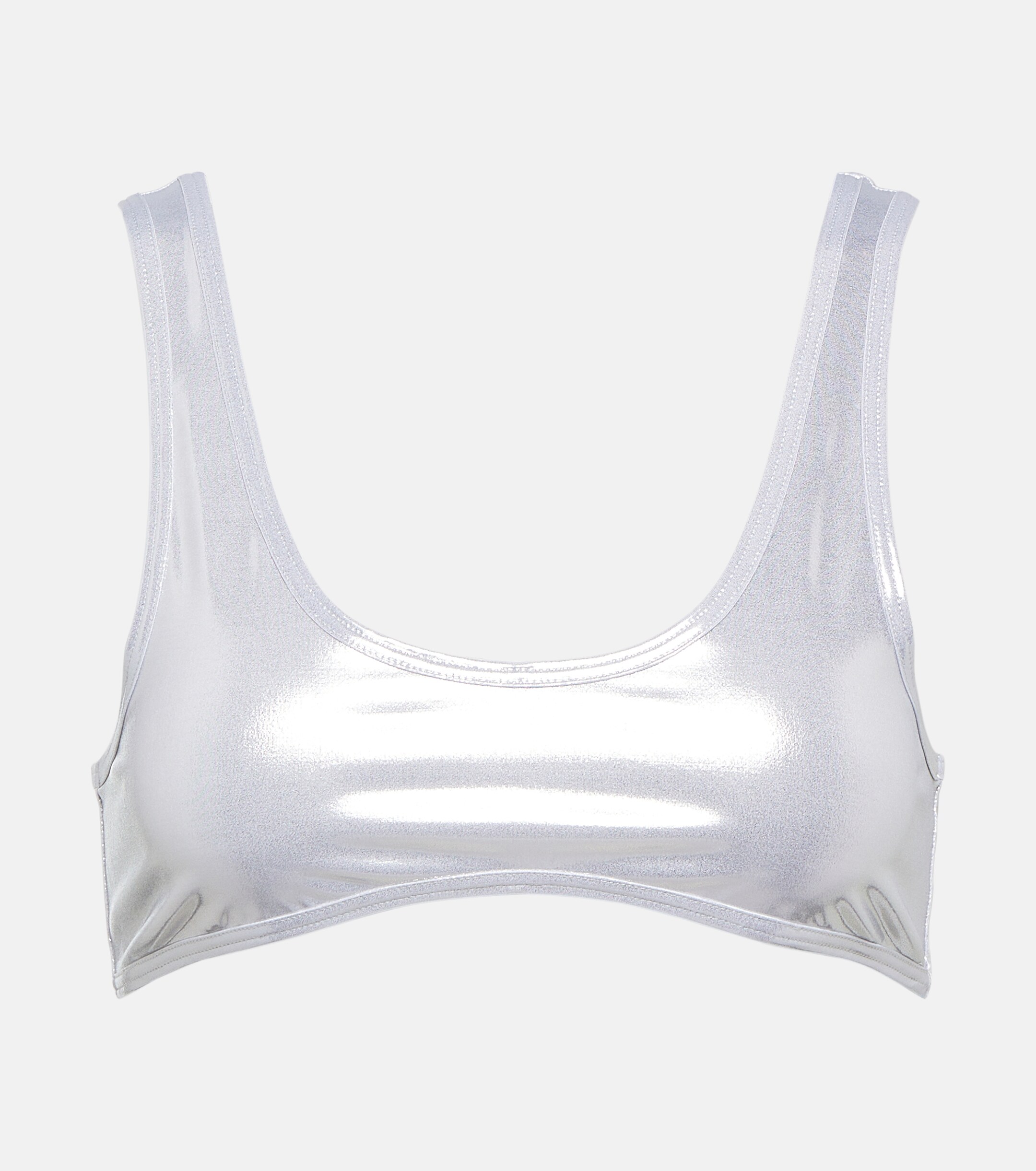 Reina Olga Coolio lamé bikini top
