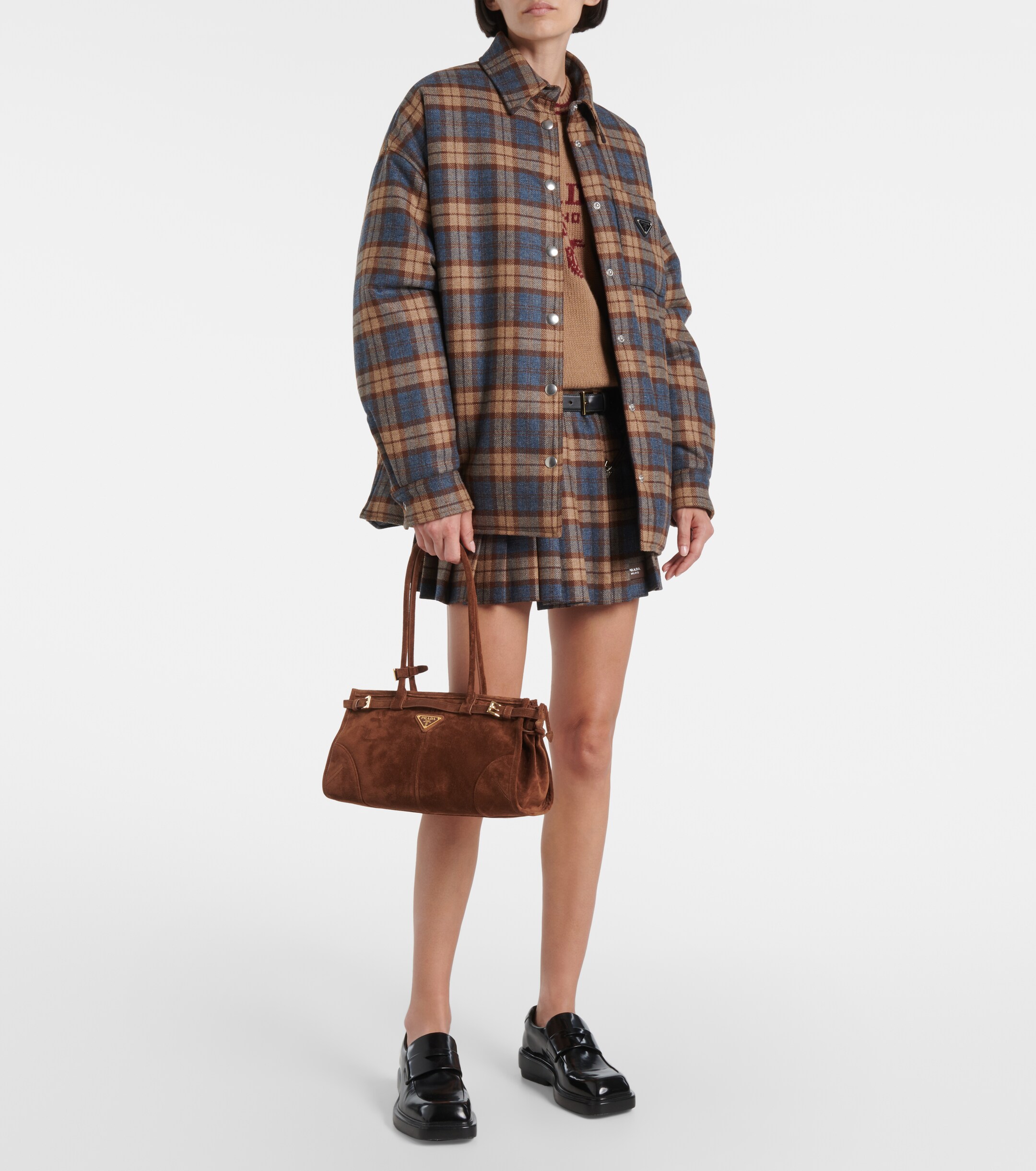 Prada Prada Bonnie Medium suede shoulder bag