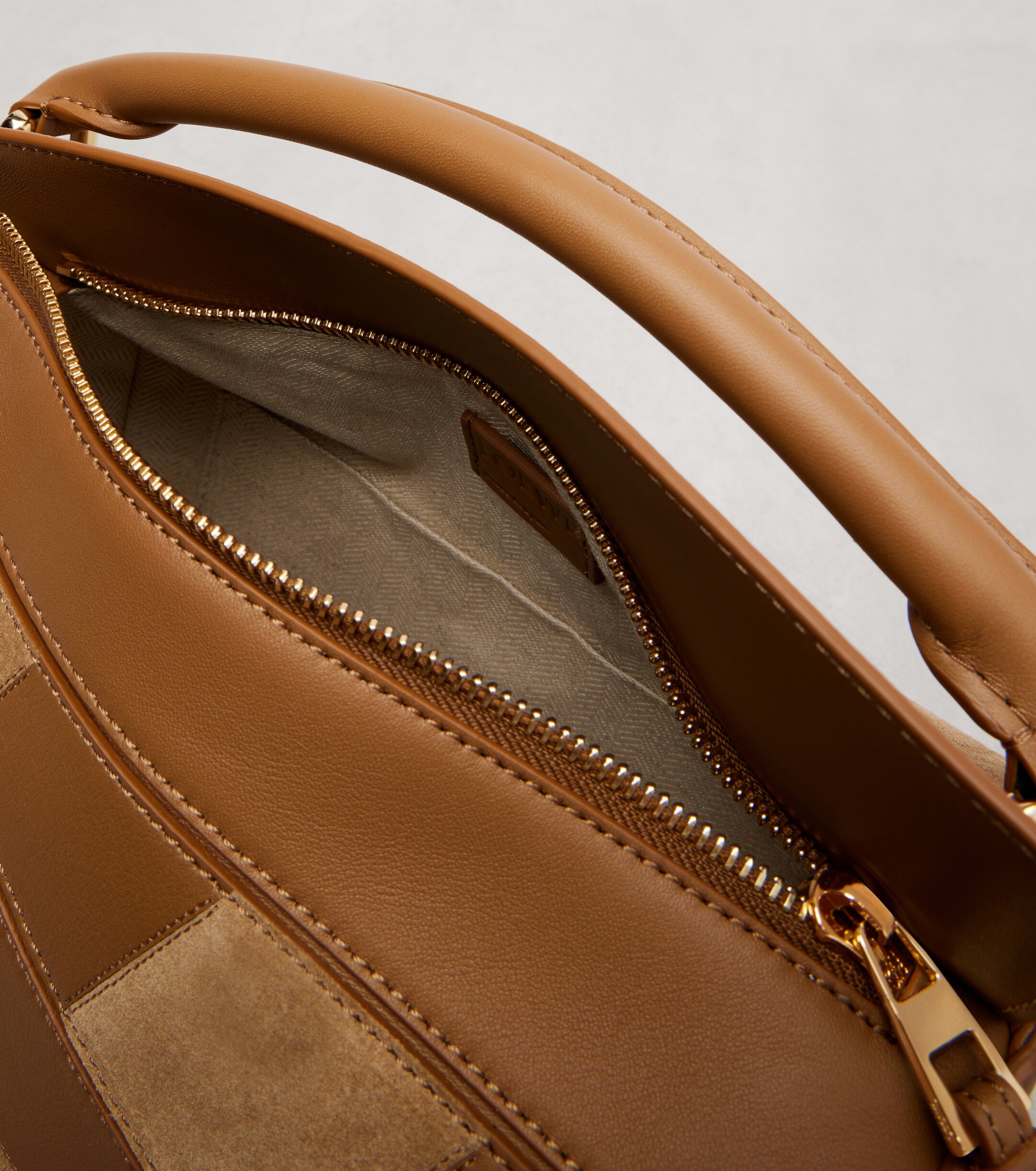 Loewe Puzzle Small leather and suede top-handle bag