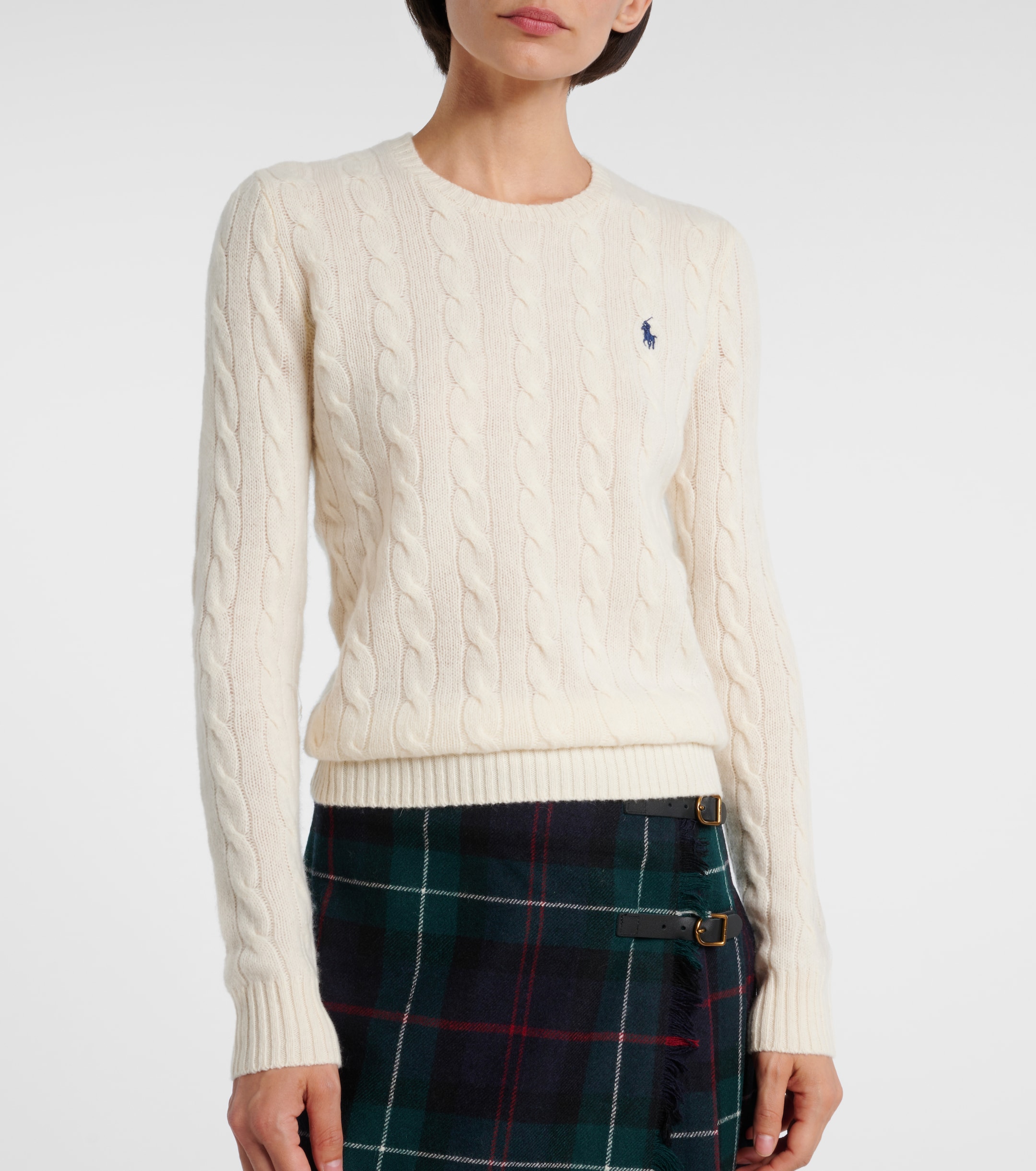 Polo Ralph Lauren Pony cable-knit wool and cashmere sweater thumbnail