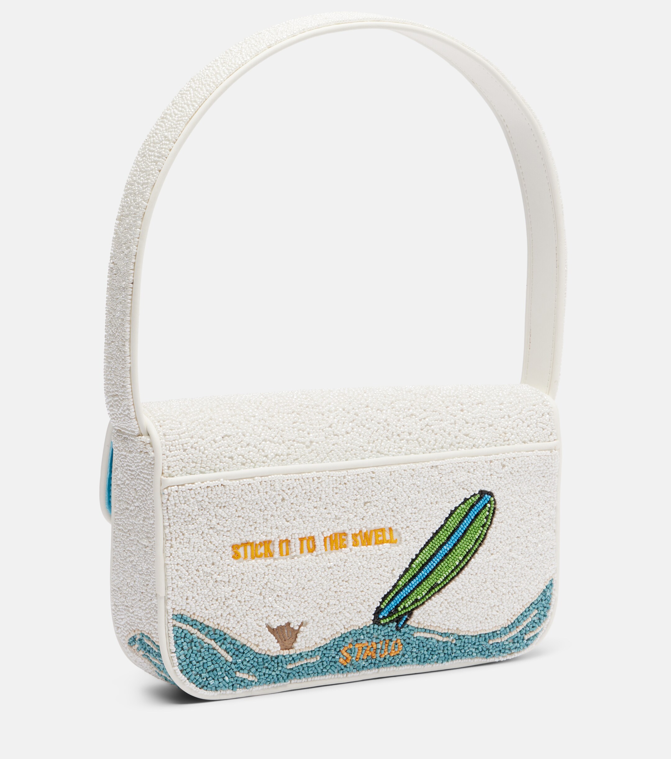 Staud Tommy beaded sequined shoulder bag