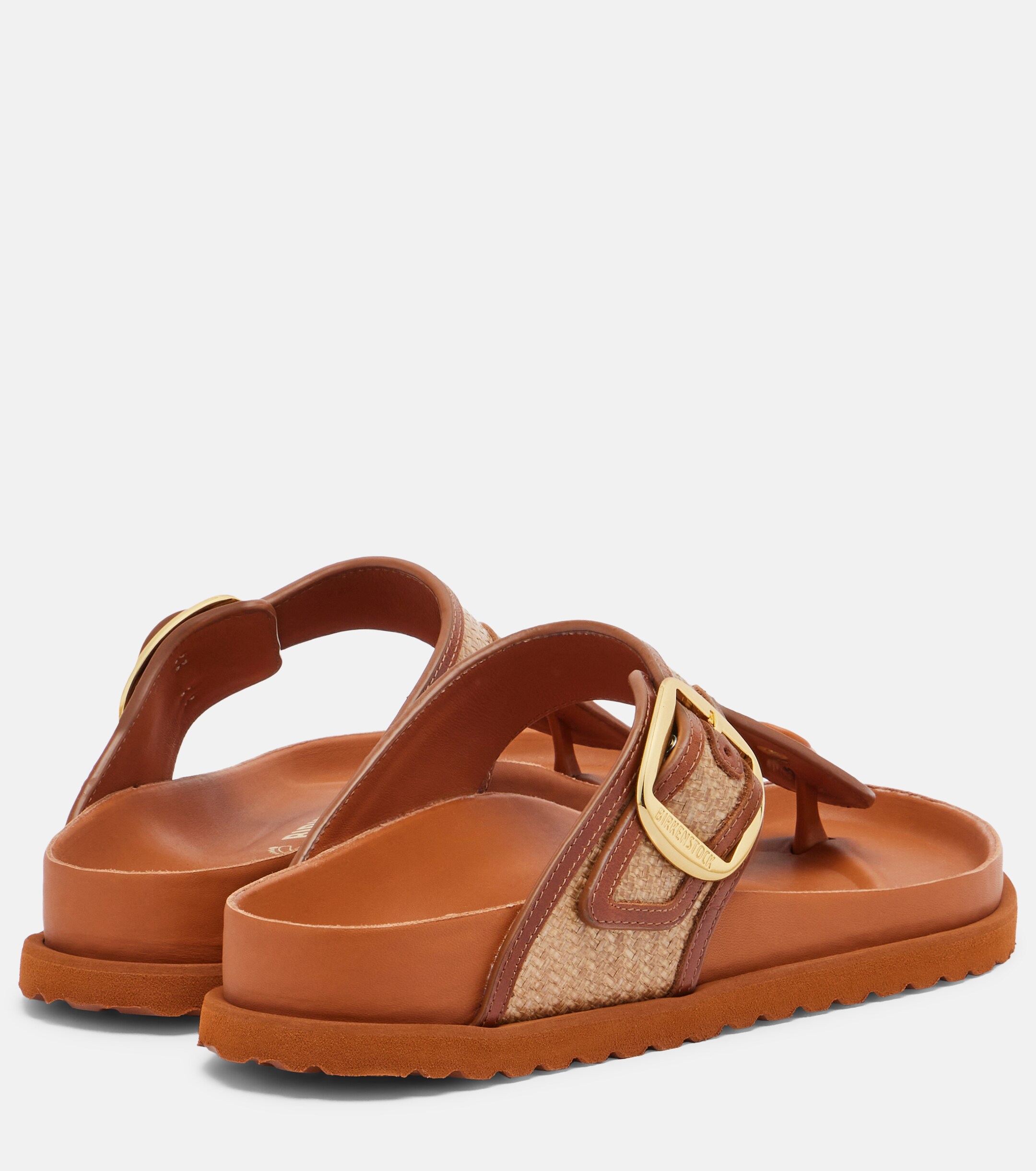 Birkenstock 1774 Birkenstock 1774 Gizeh leather-trimmed woven thong sandals